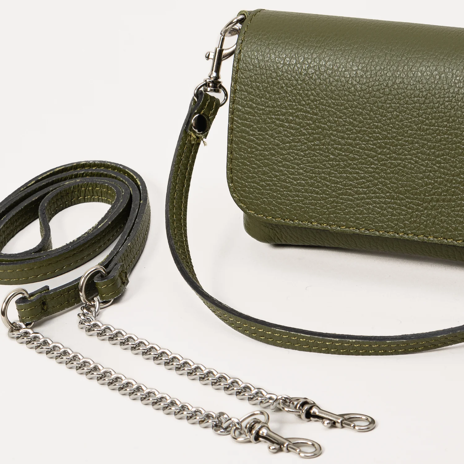 W by white mood-Pochette genuine leather - militare - Image 2