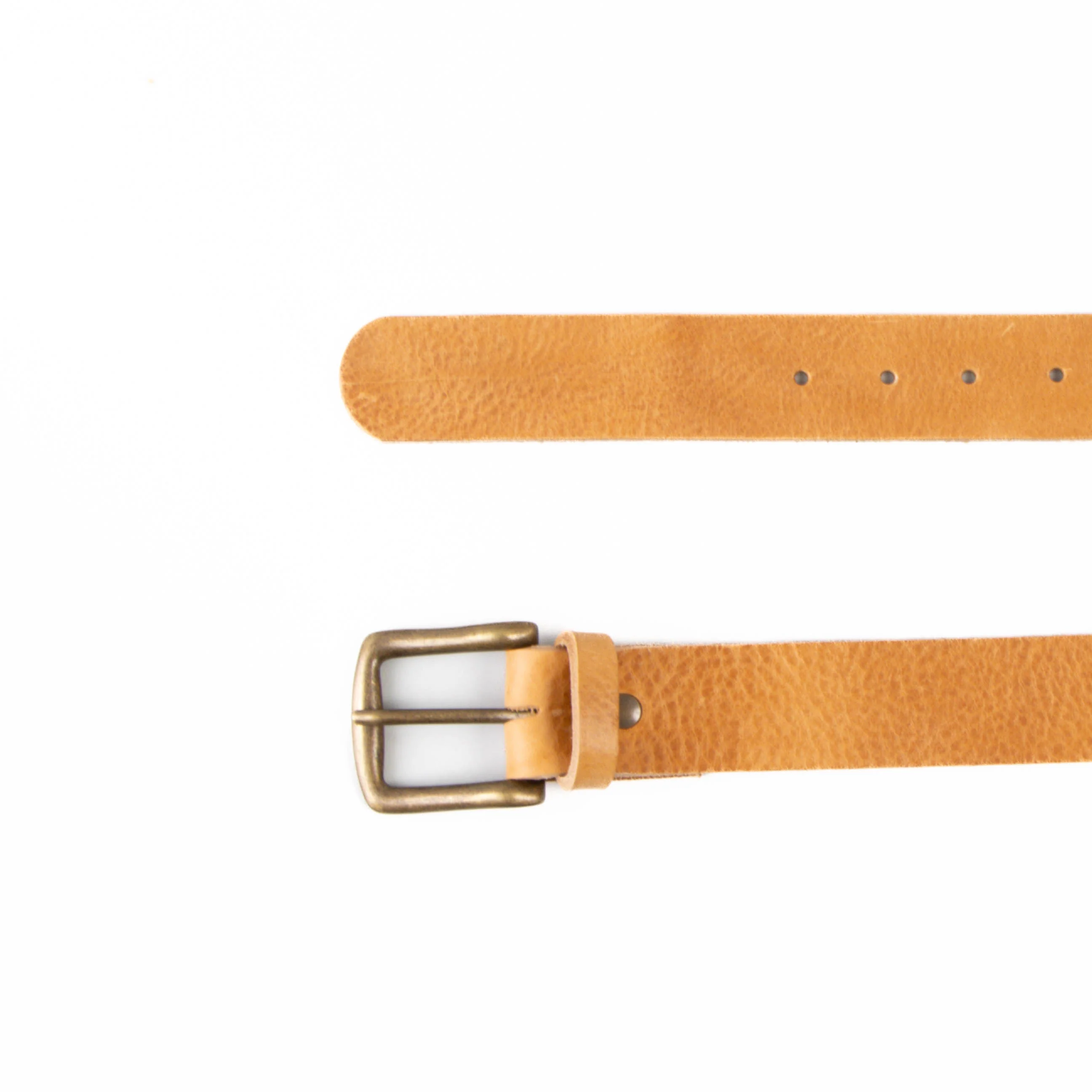Zeroassoluto-Cintura pelle con fibbia bronzo - cuoio chiaro - Image 3