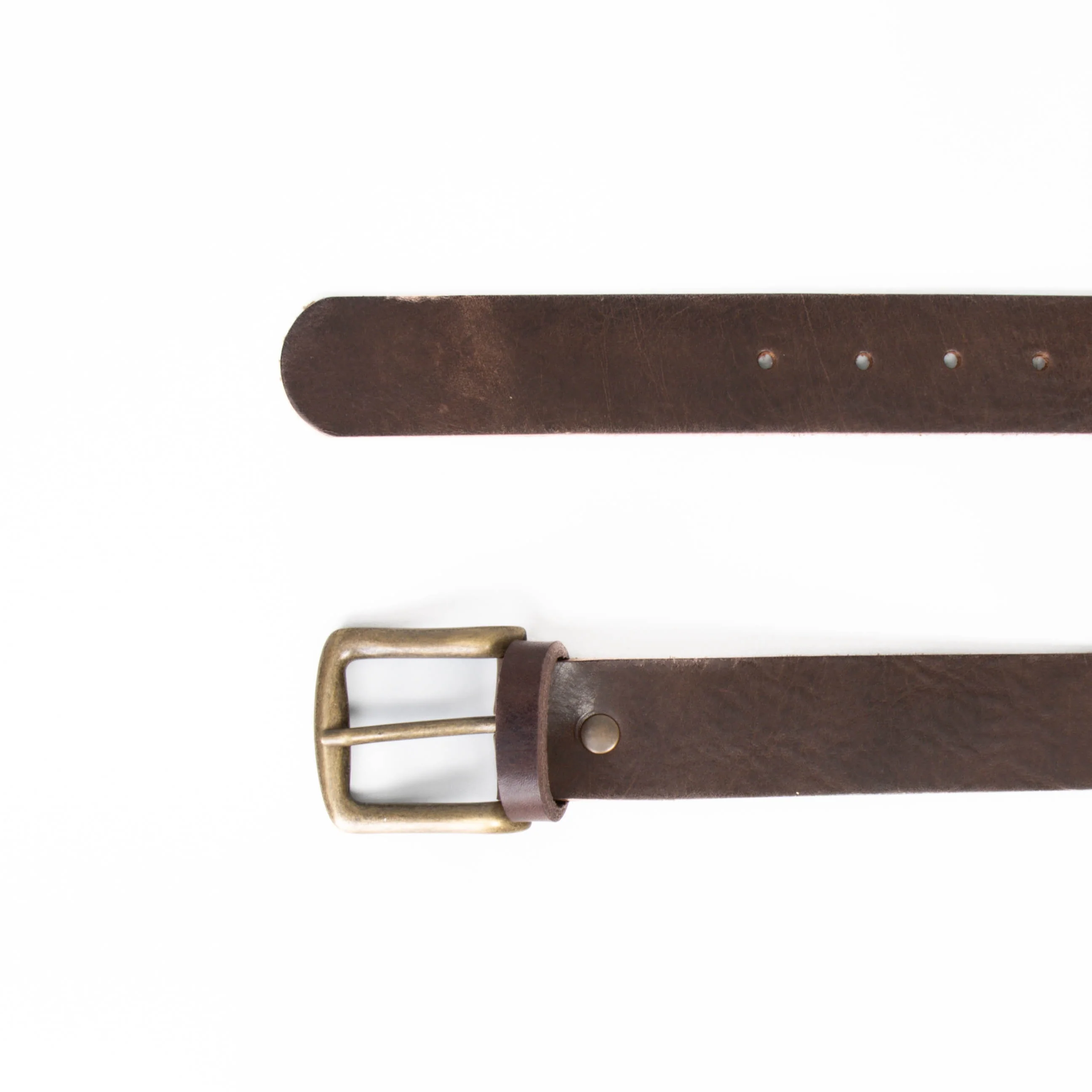 Zeroassoluto-Cintura pelle con fibbia bronzo - moro - Image 3
