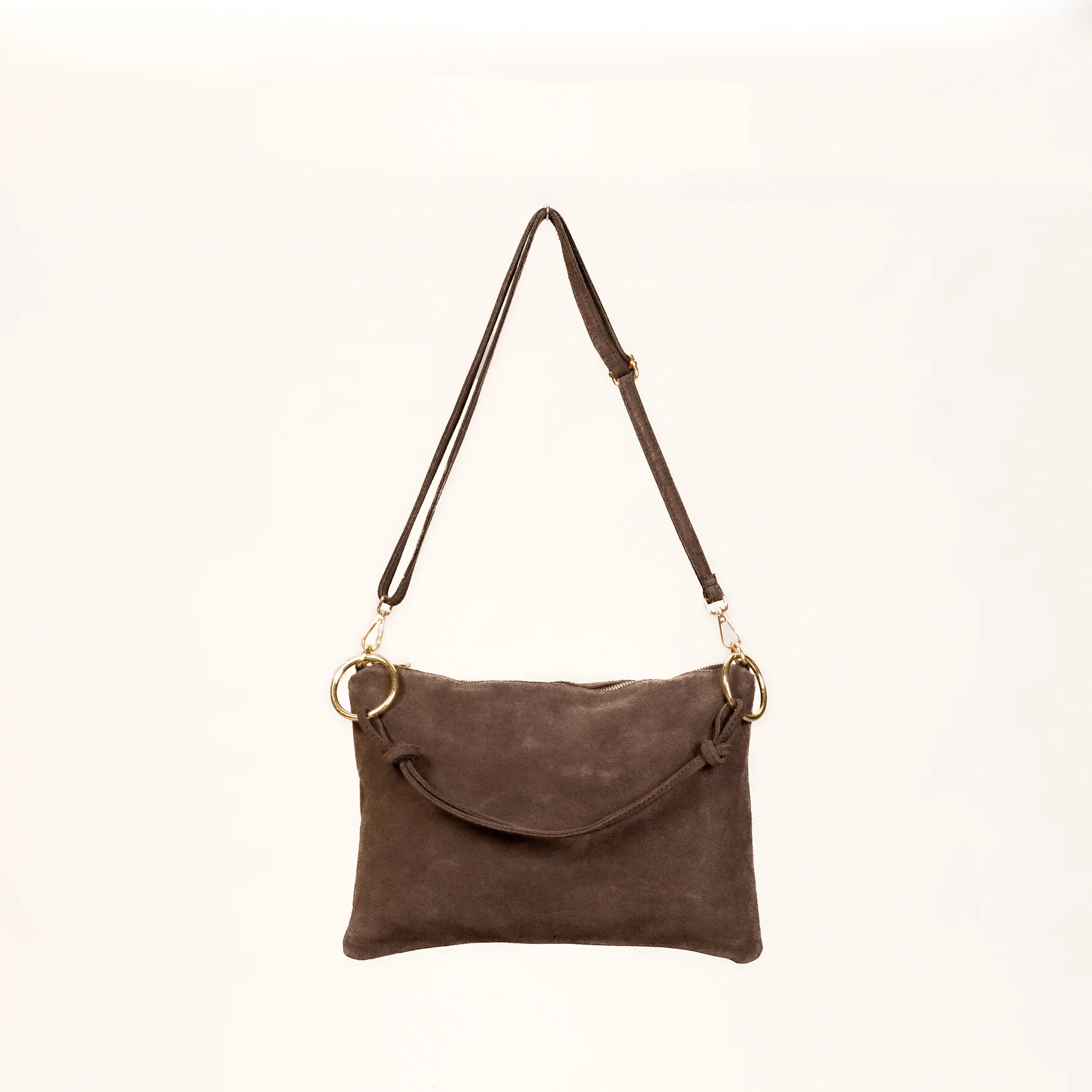 W by Whitemood-Borsa a spalla in pelle scamosciato - moro - Image 2