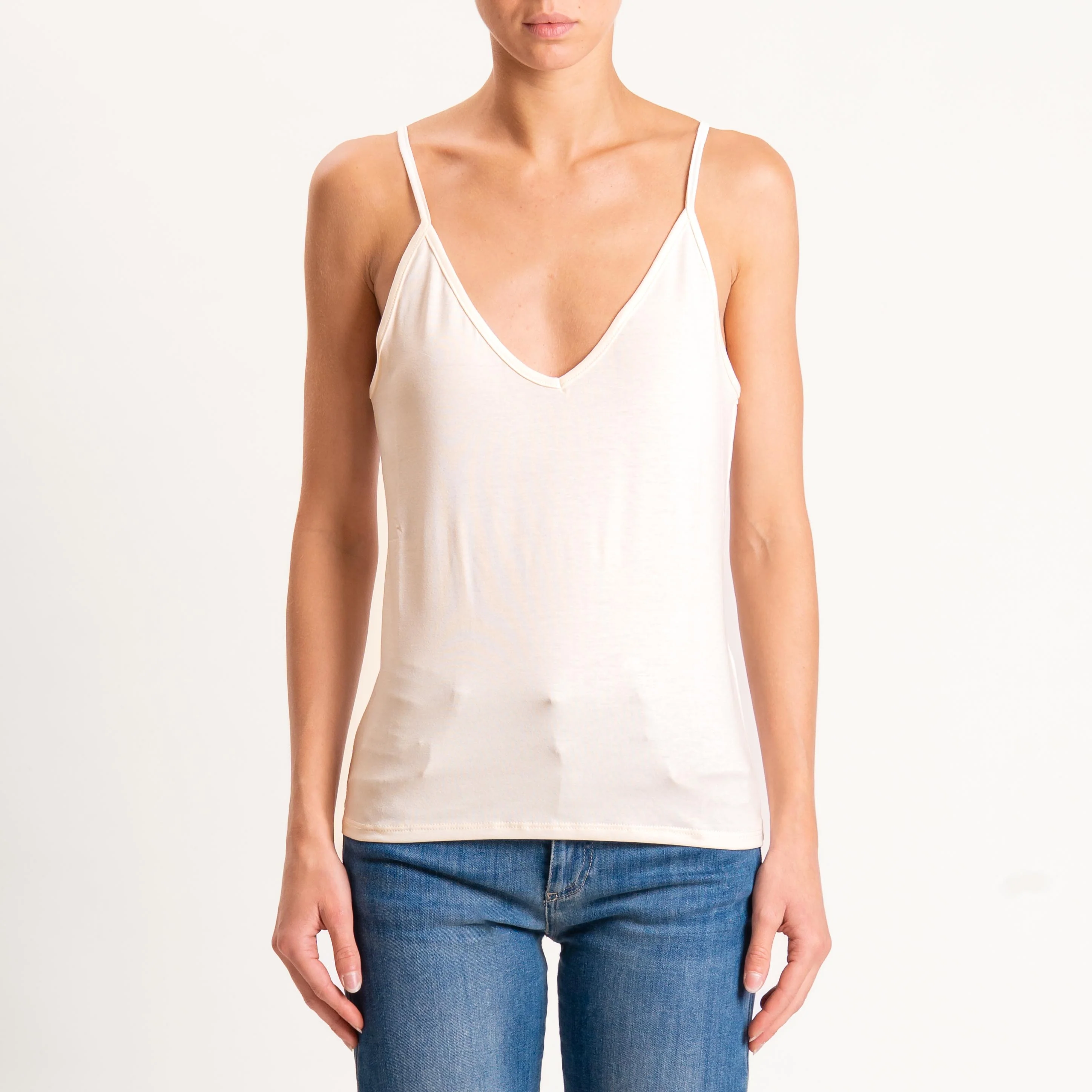 Zeroassoluto-Top underware in jersey elasticcizato - burro