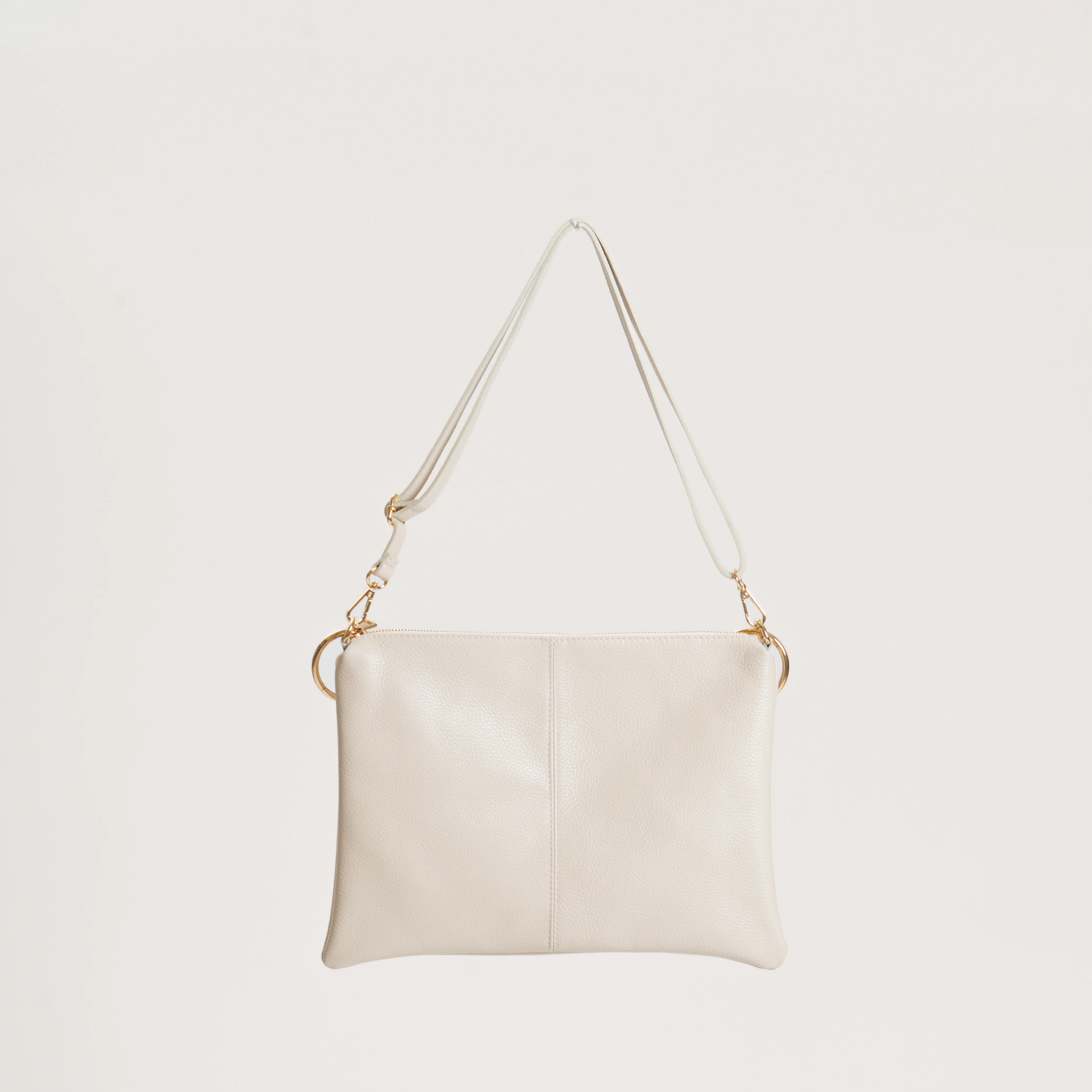 W by Whitemood-Borsa a spalla in pelle - gesso - Image 2