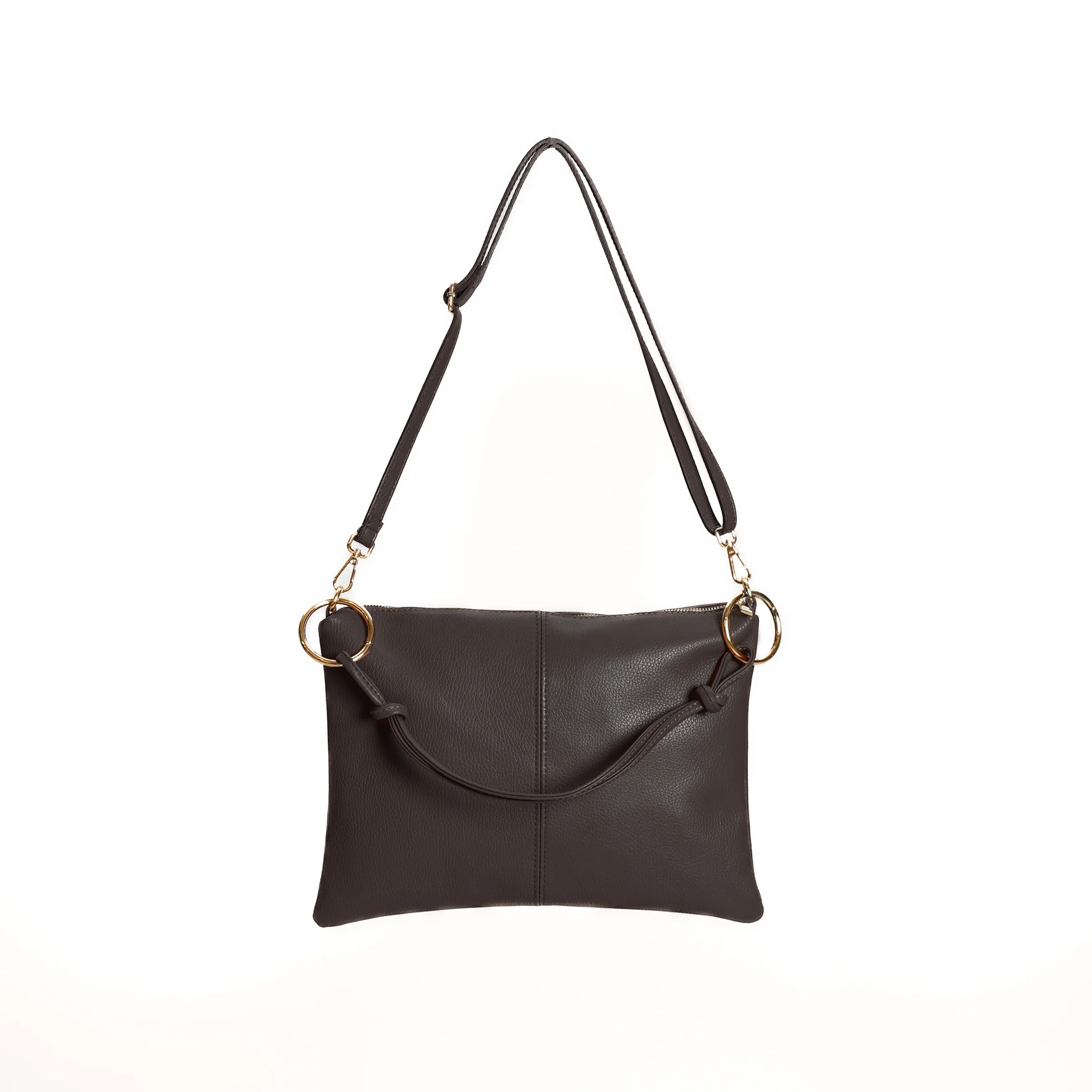 W by Whitemood-Borsa a spalla in pelle - moro - Image 2