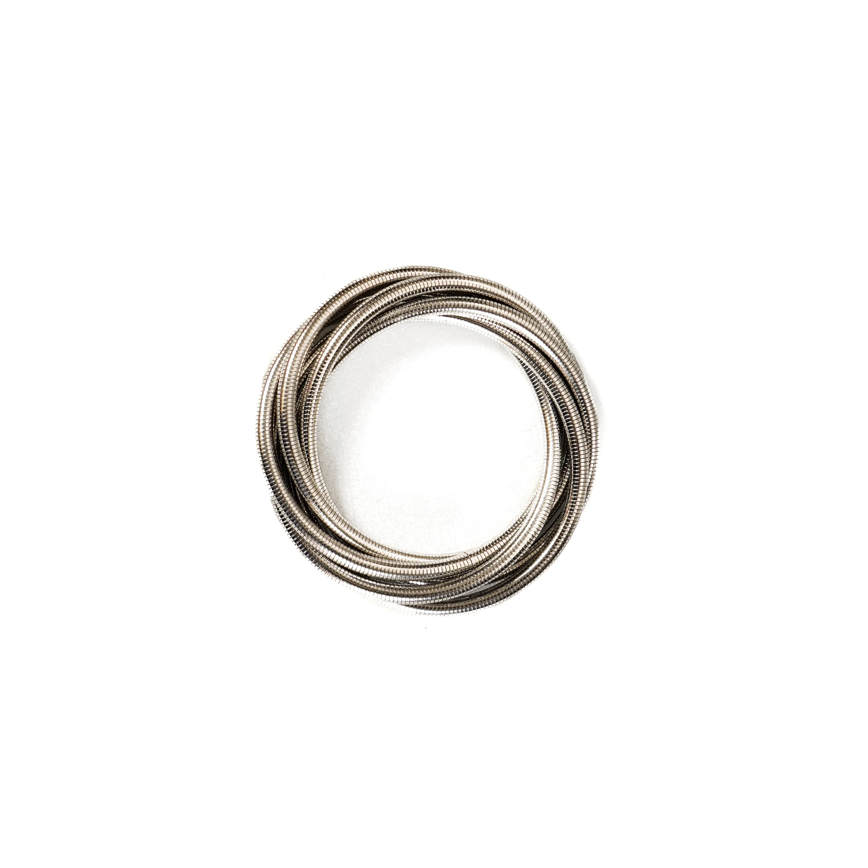 W by Whitemood-Bracciale multifilo intrecciato elastico - silver