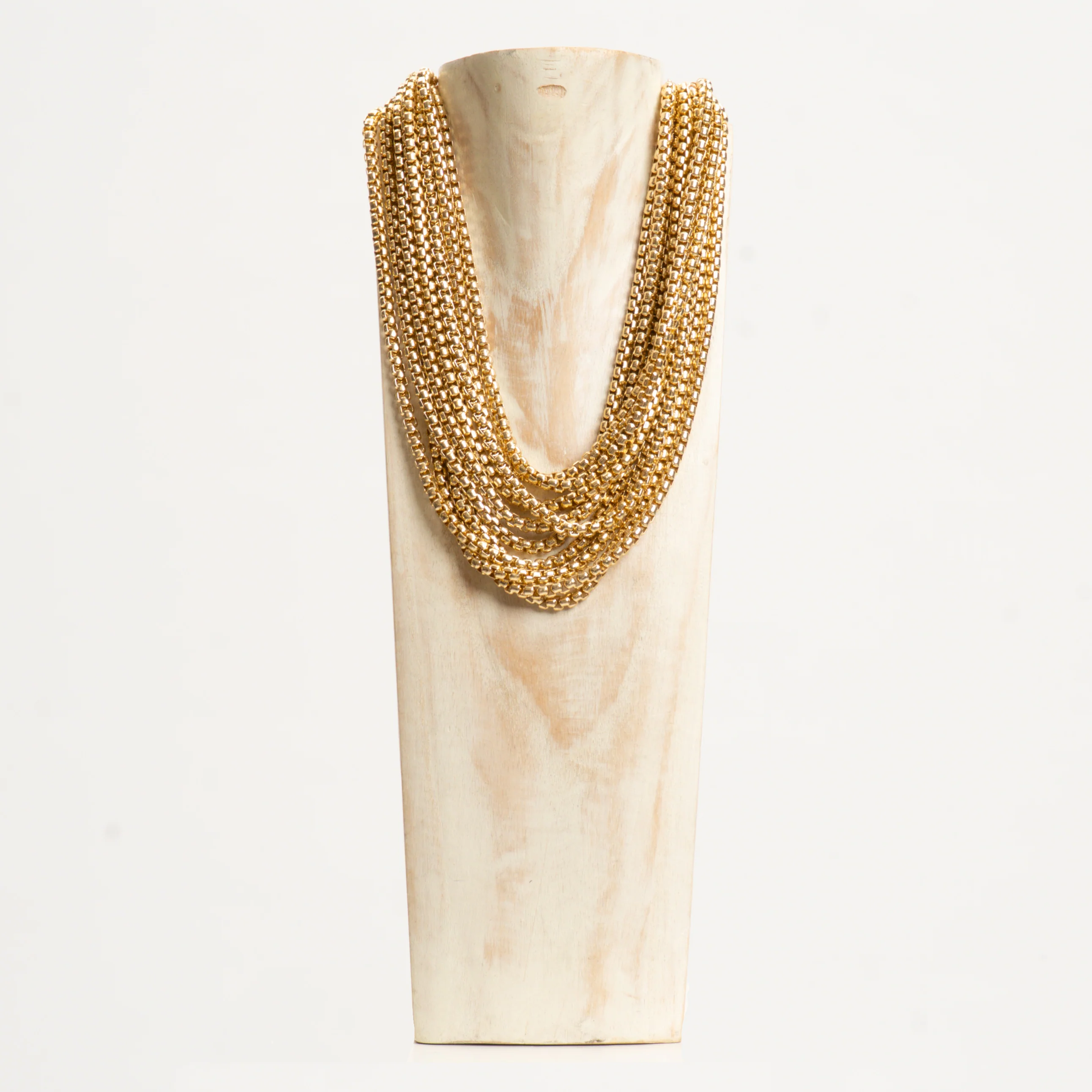 W by Whitemood-Collana multifilo corta - gold