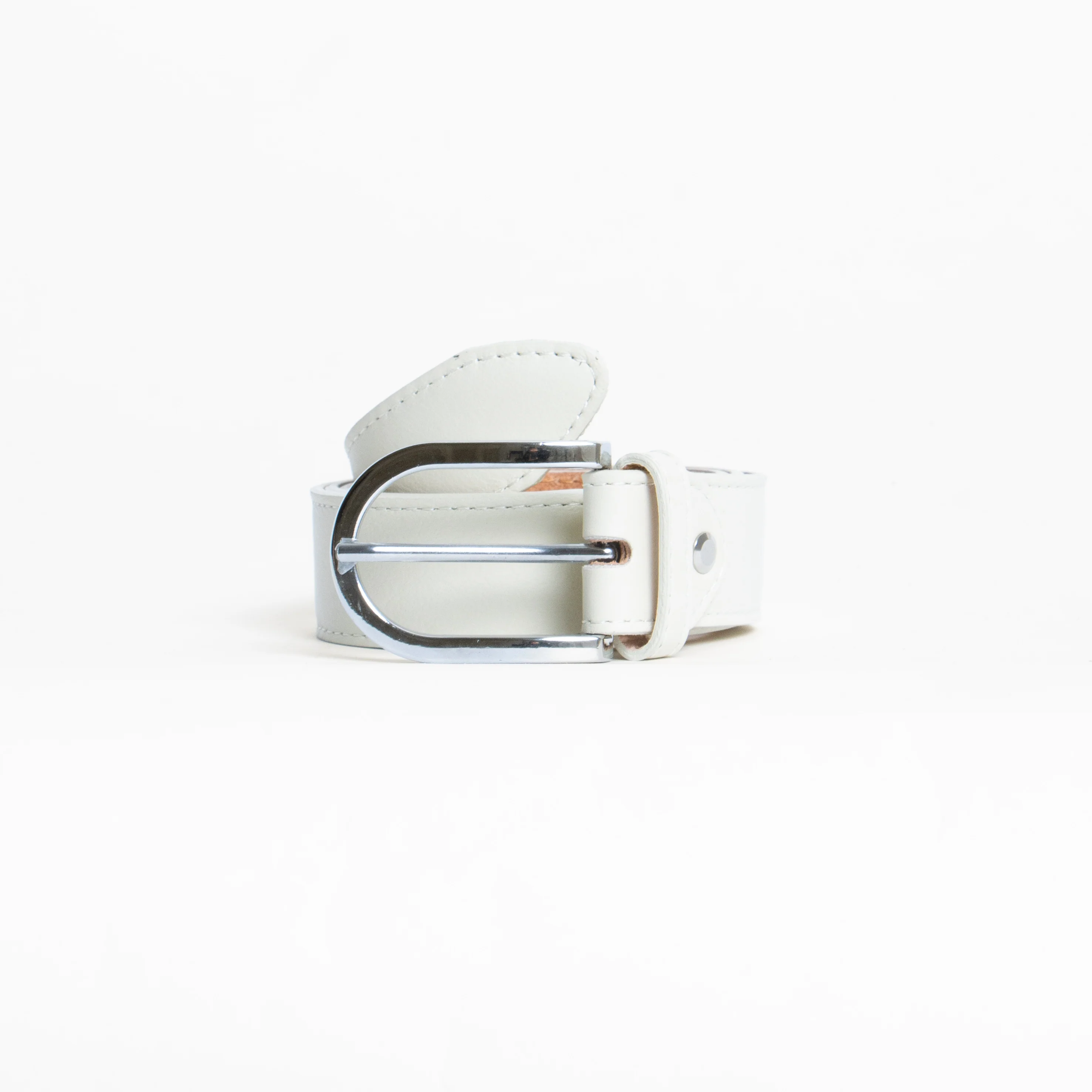 W by Whitemood-Cintura genuine leather - avorio