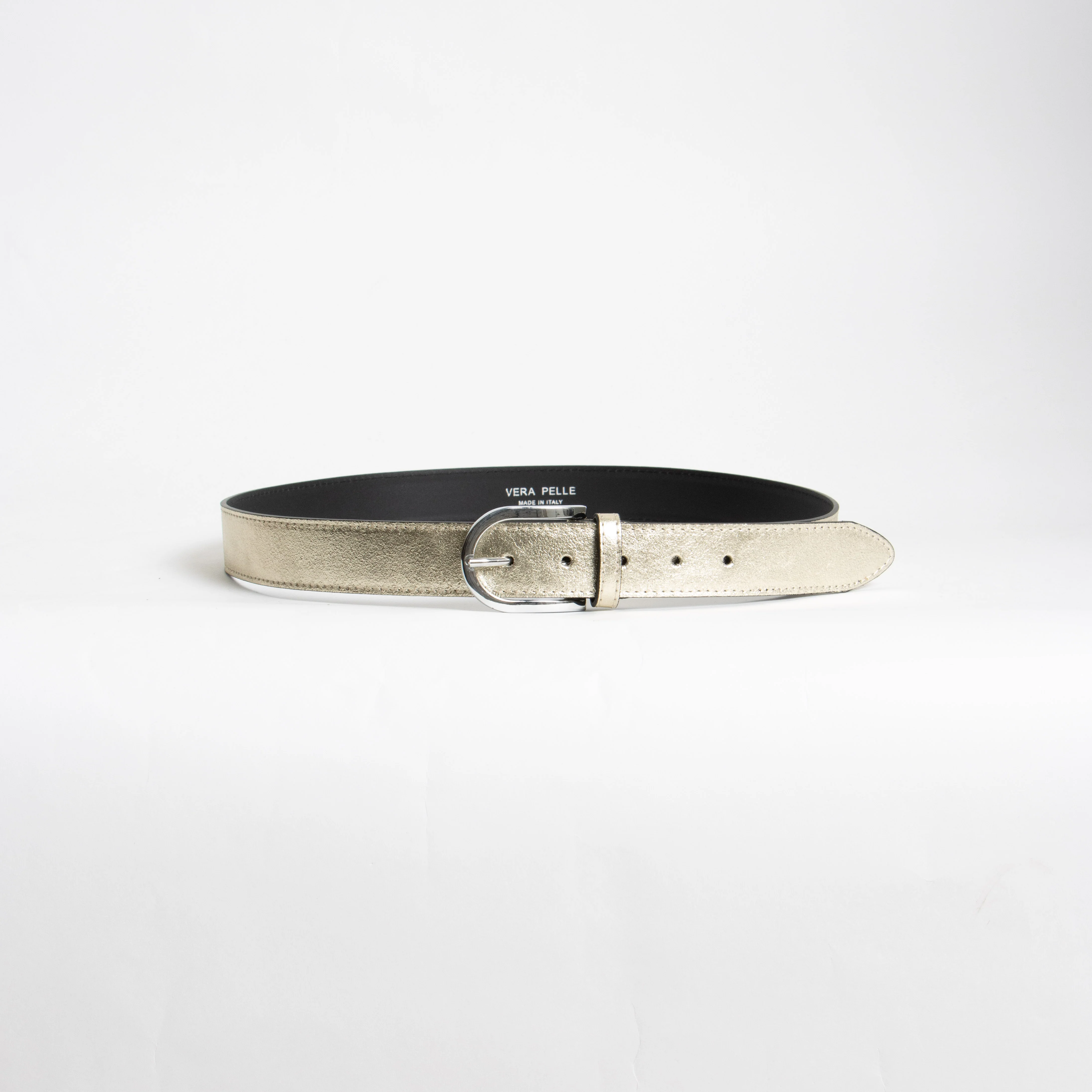 W by Whitemood-Cintura genuine leather - laminata gold - Image 2