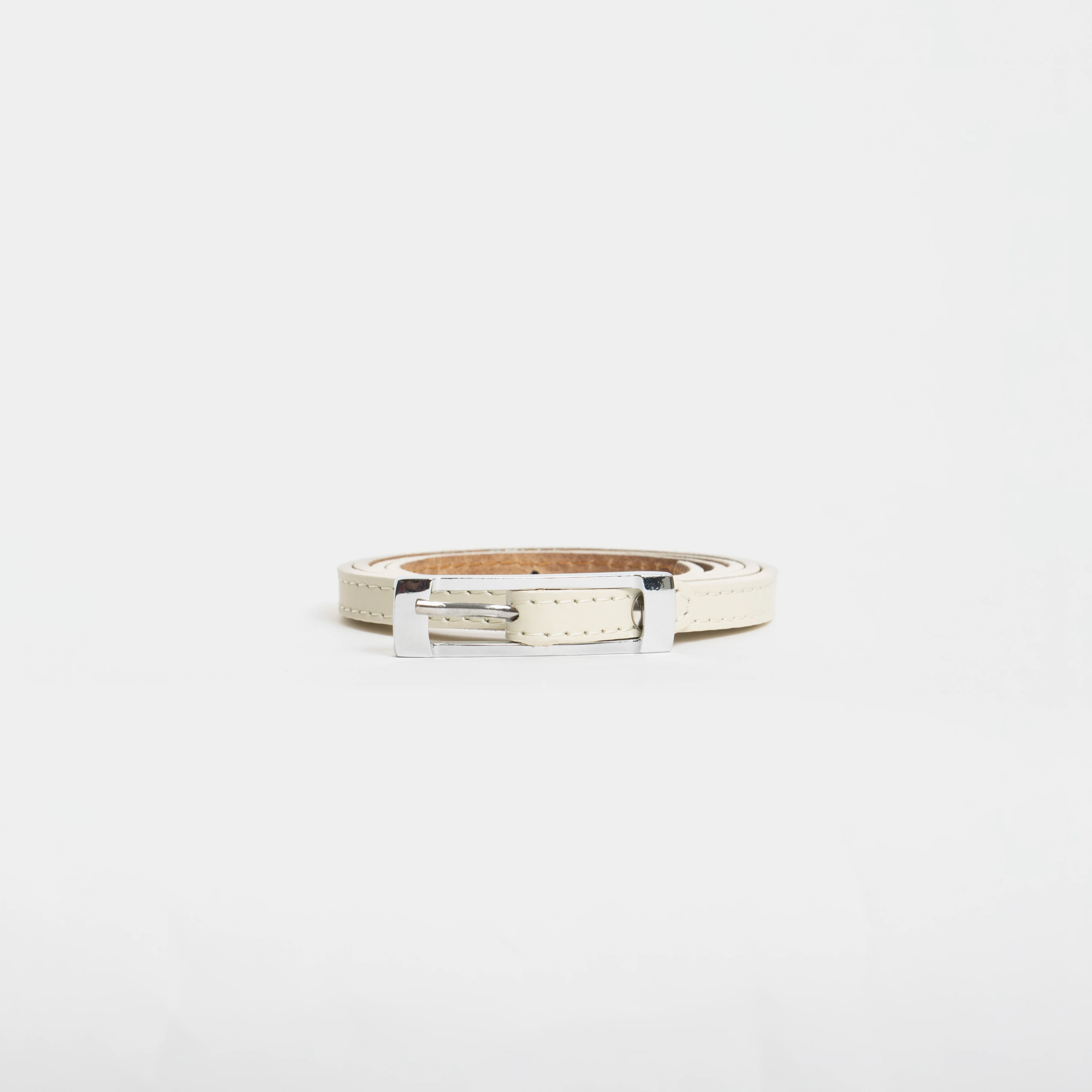 W by Whitemood-Cintura fina genuine leather - burro