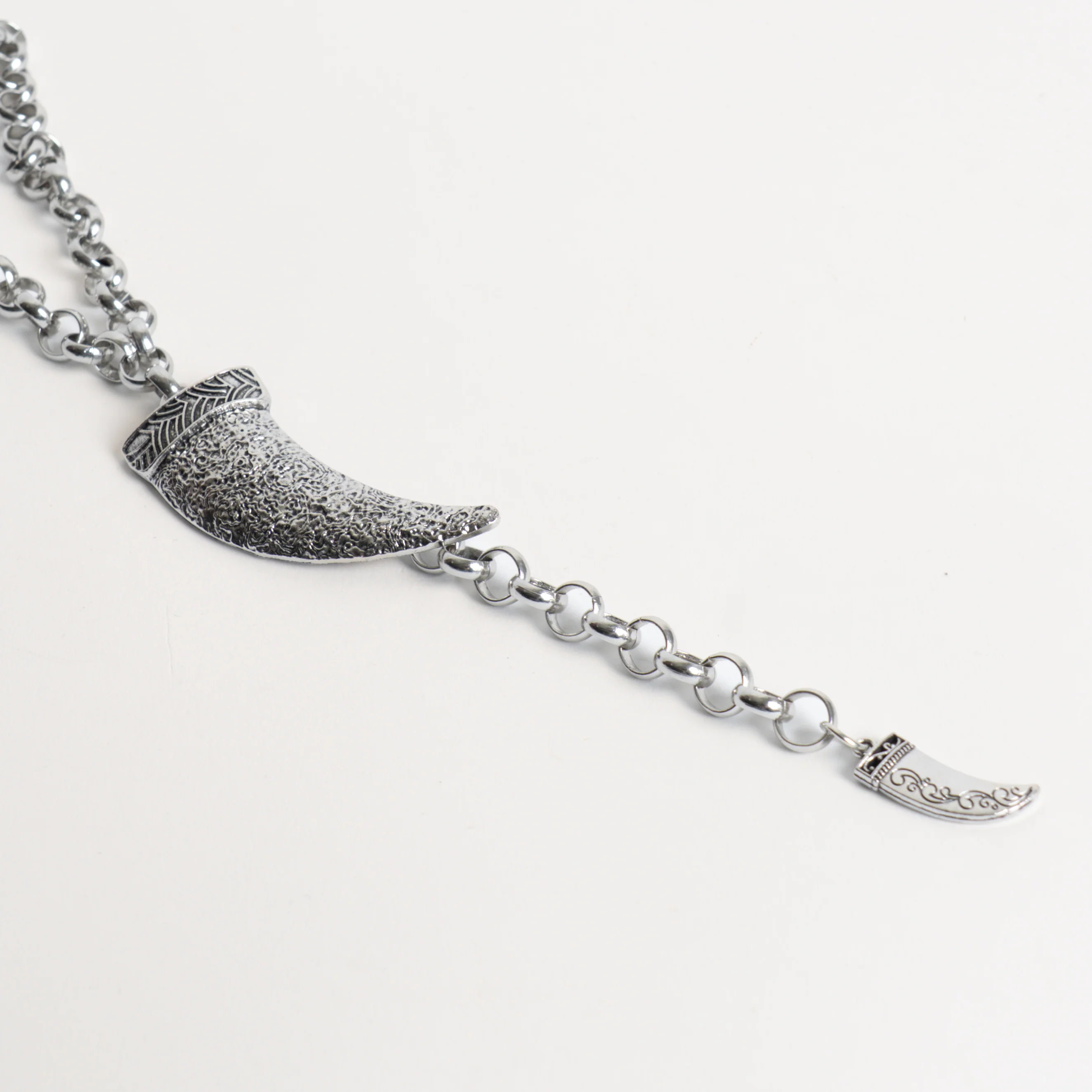 W by Whitemood-Collana catena anelli due corni - silver - Image 2