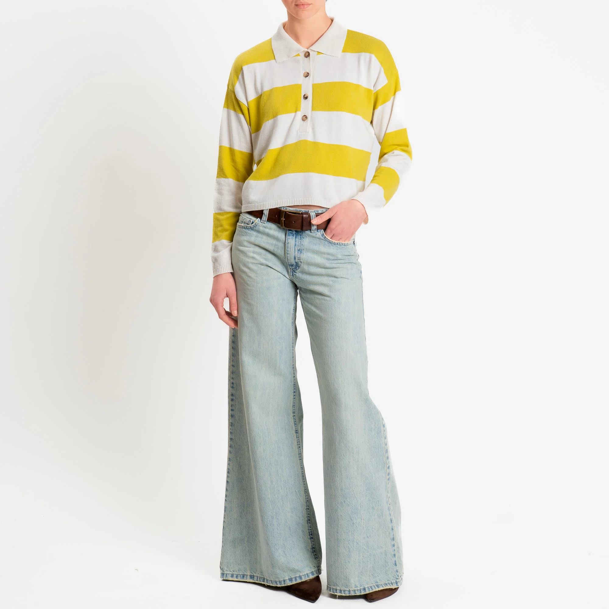 Zeroassoluto-Jeans ANGEL wide leg fit - denim chiaro stone washed - Image 7