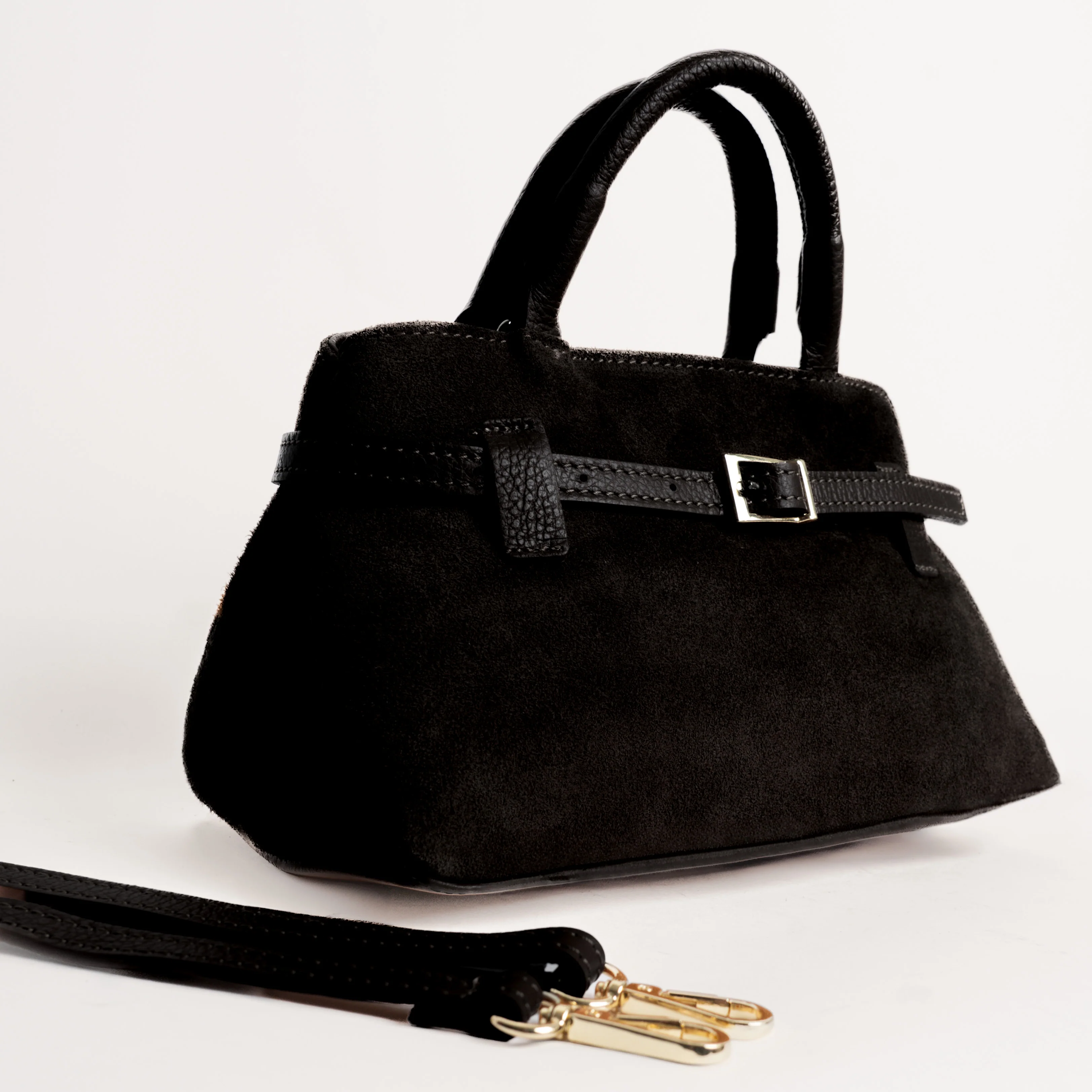 W by whitemood- Borsa a mano scamosciata - Nero - Image 2