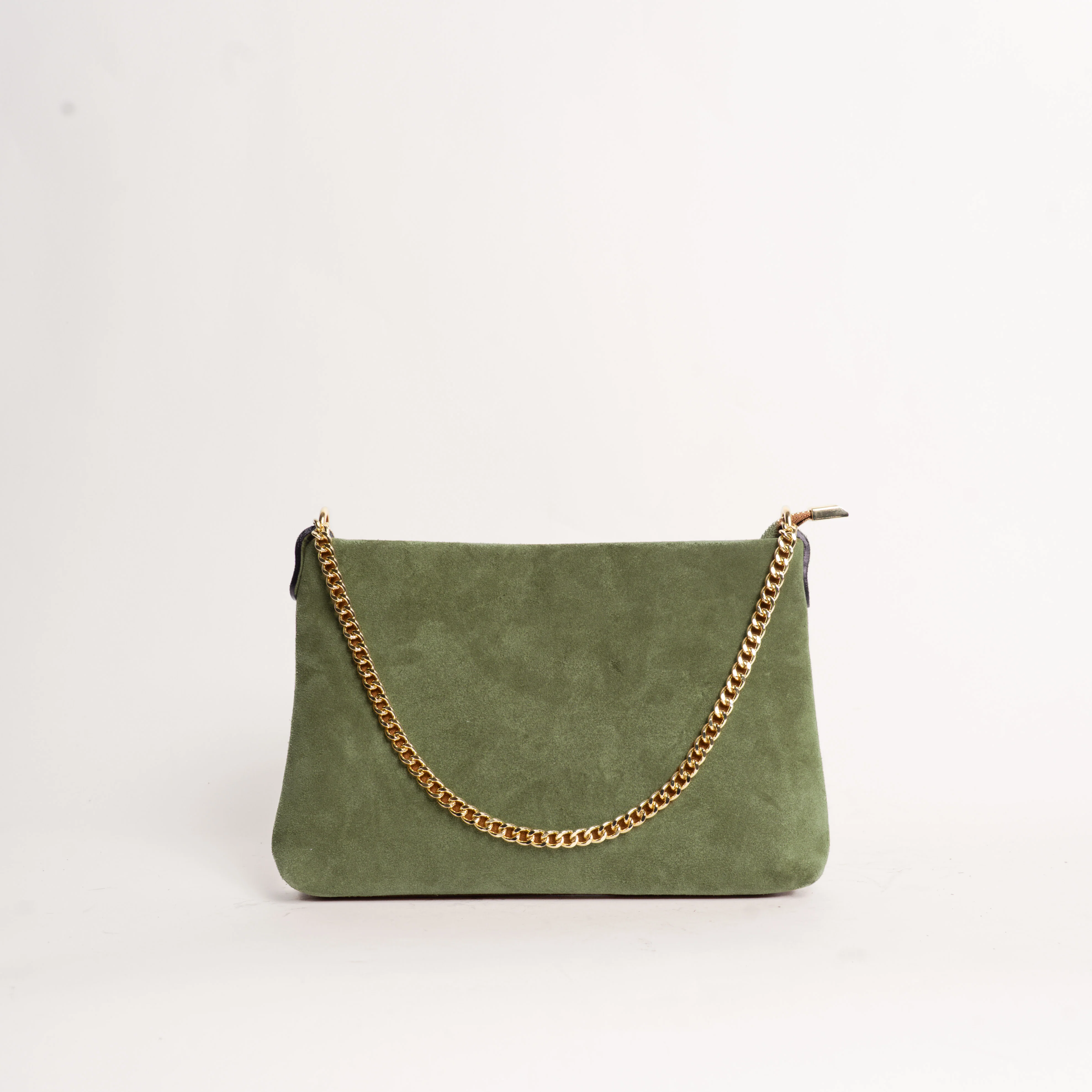 W by whitemood- Pochette scamosciata - militare
