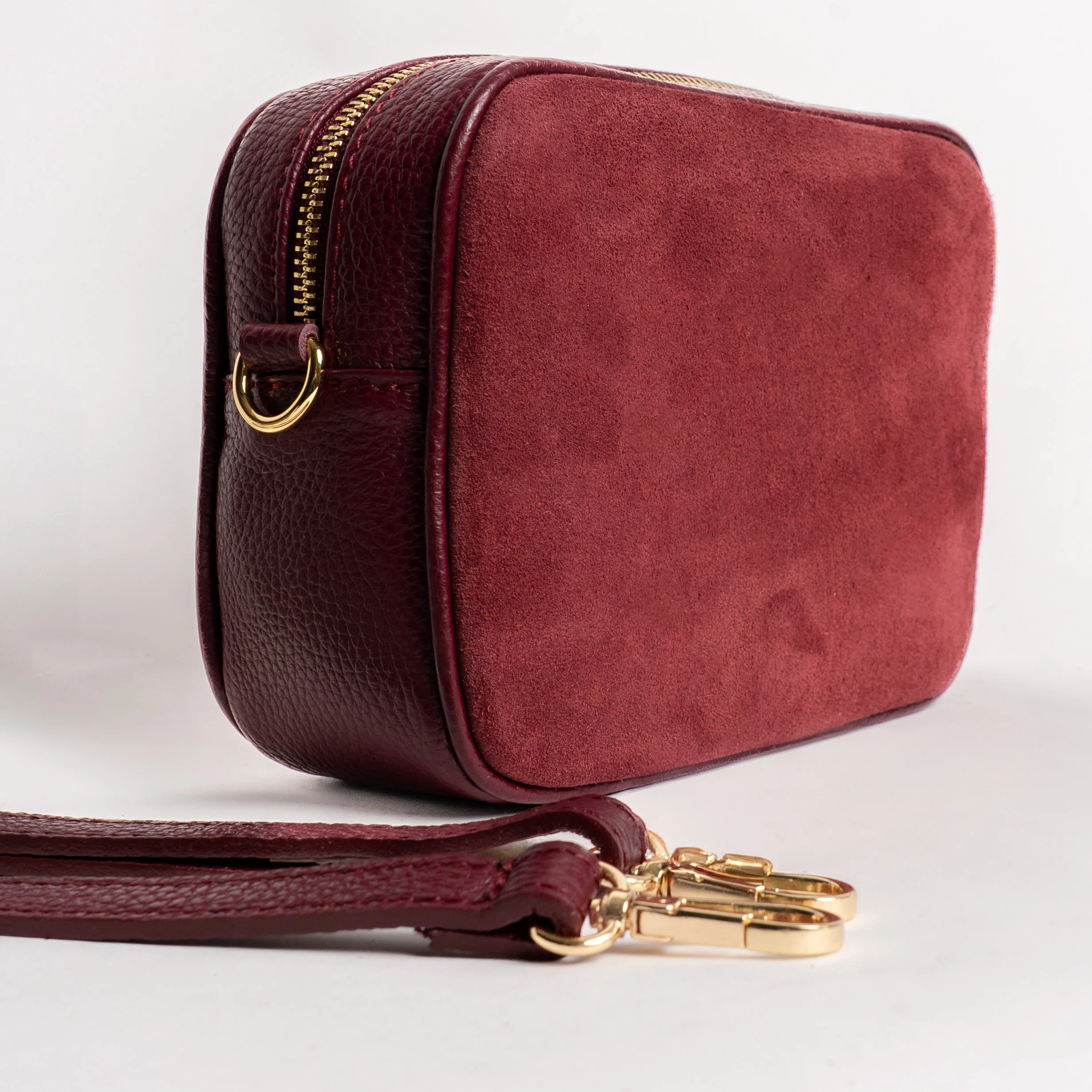 W by whitemood- Borsa scamosciata con nappina - vino - Image 2