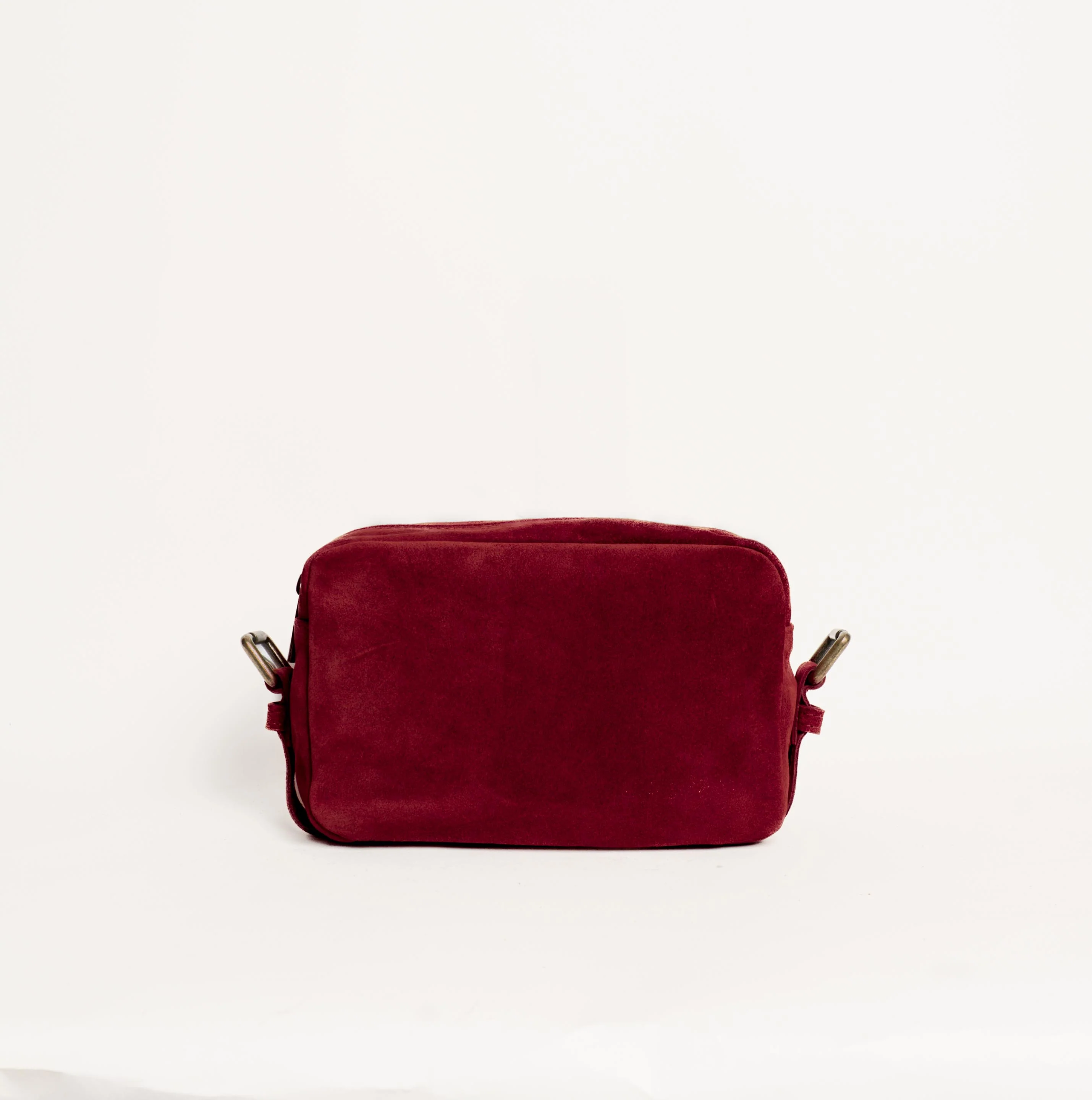 Zeroassoluto-Borsa tracolla top grain leather scamosciata- vino
