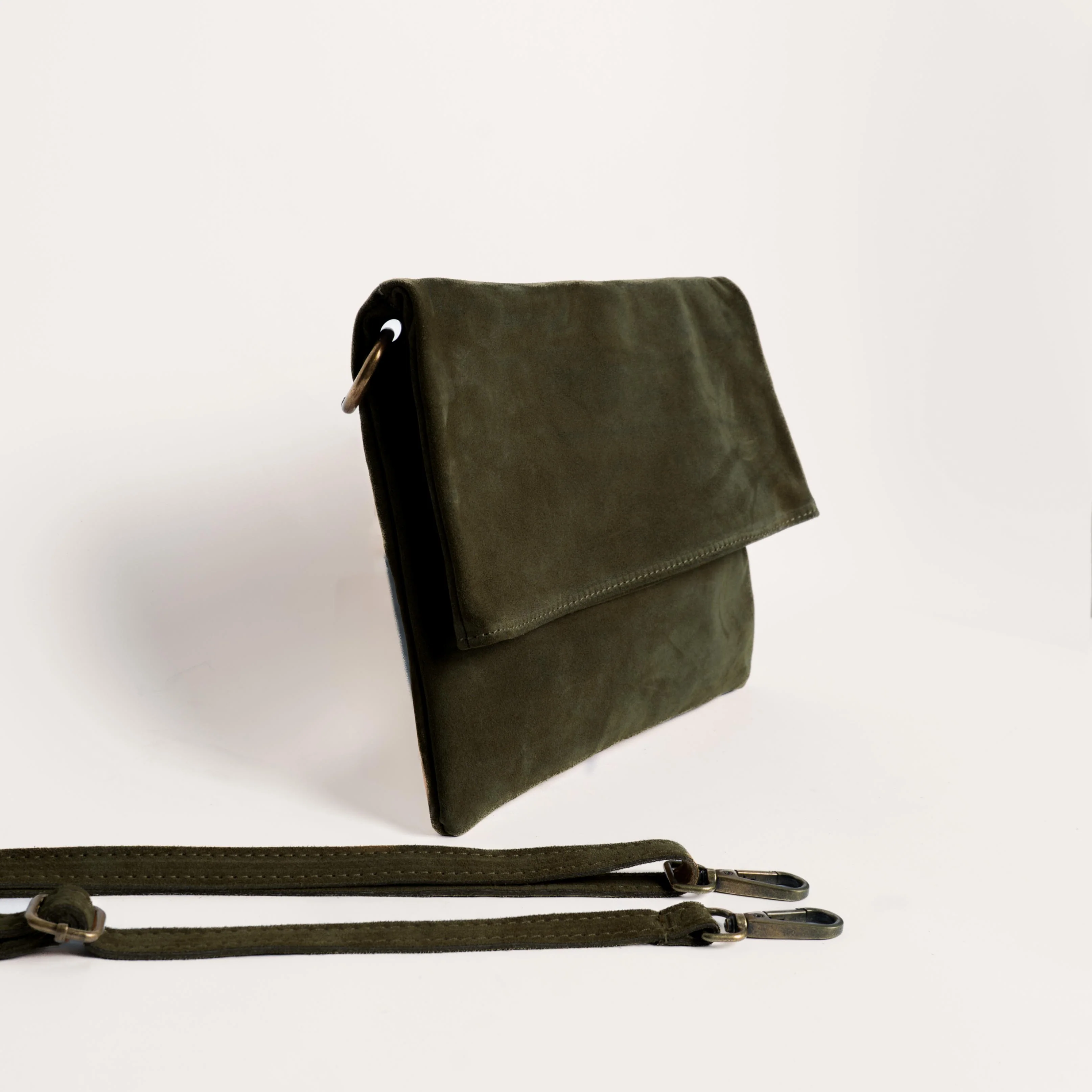Zeroassoluto-Borsa a busta top grain leather - militare - Image 3
