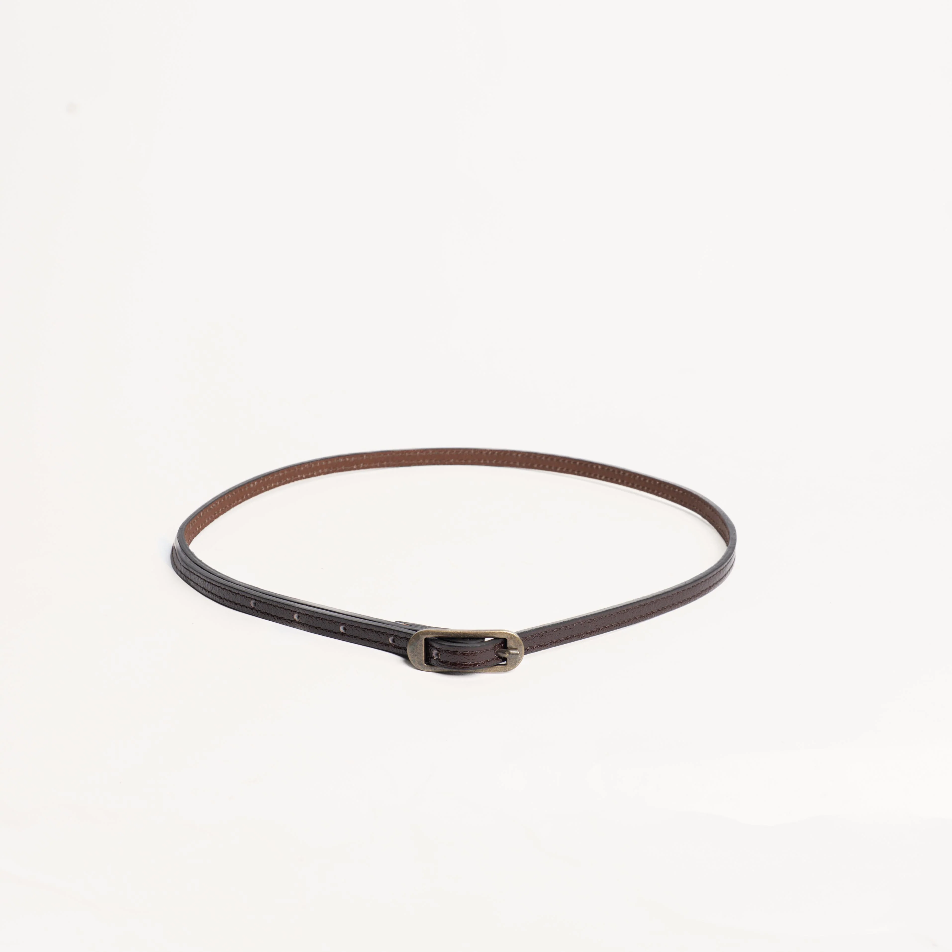 Zeroassoluto-Cintura fina genuine leather high quality - moro - Image 2