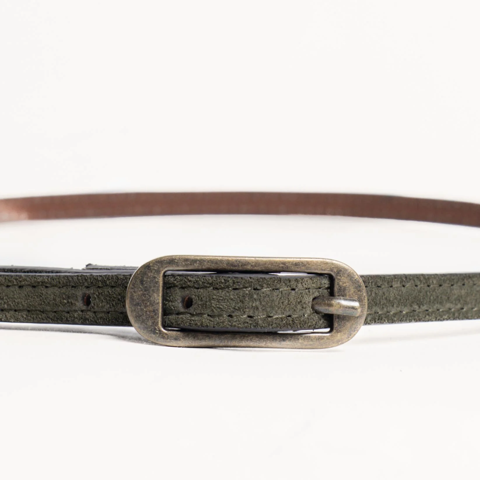 Zeroassoluto-Cintura fina genuine leather high qua - militare - Image 3