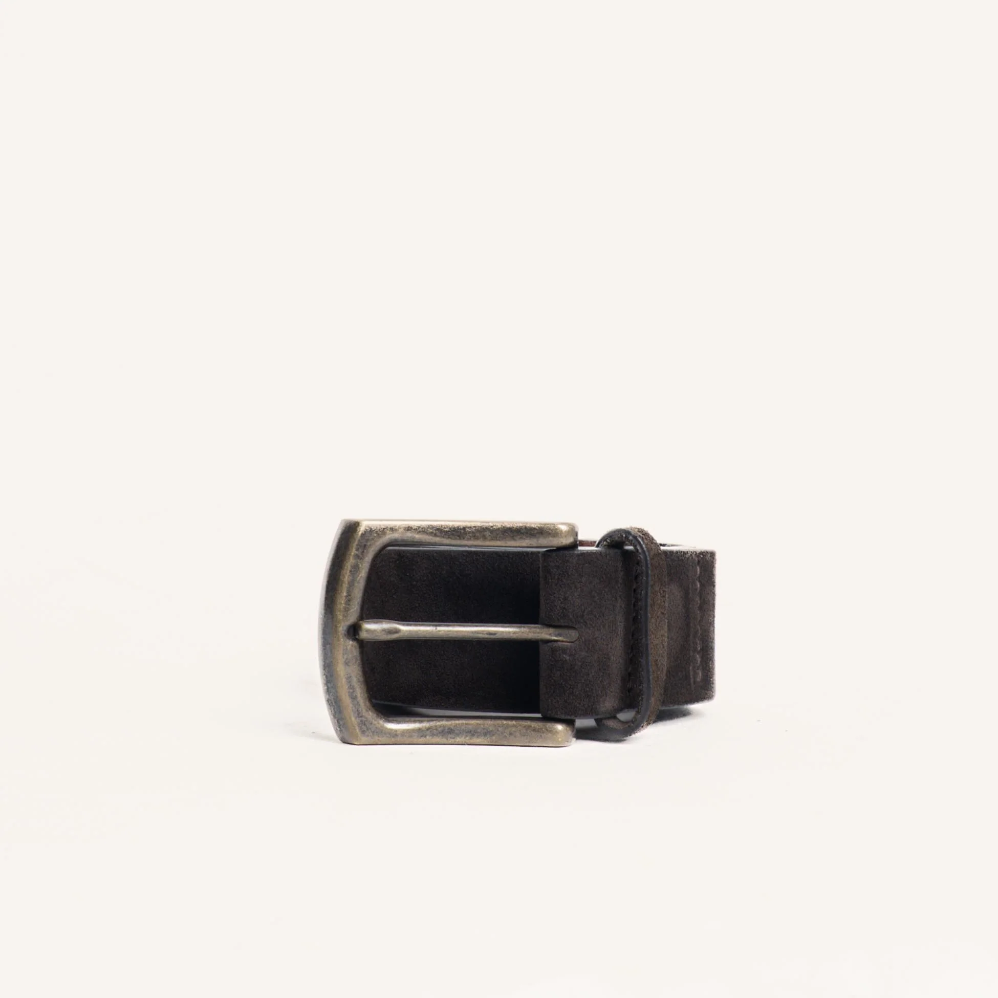 Zeroassoluto-Cintura scamosciata genuine leather high quality - moro