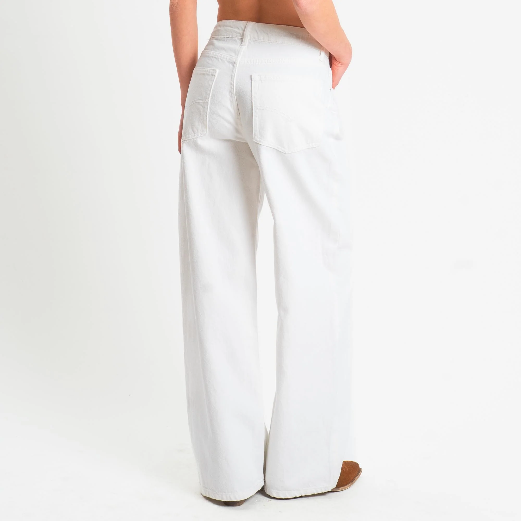Zeroassoluto-Jeans LINDA drill tela slegata - latte - Image 6
