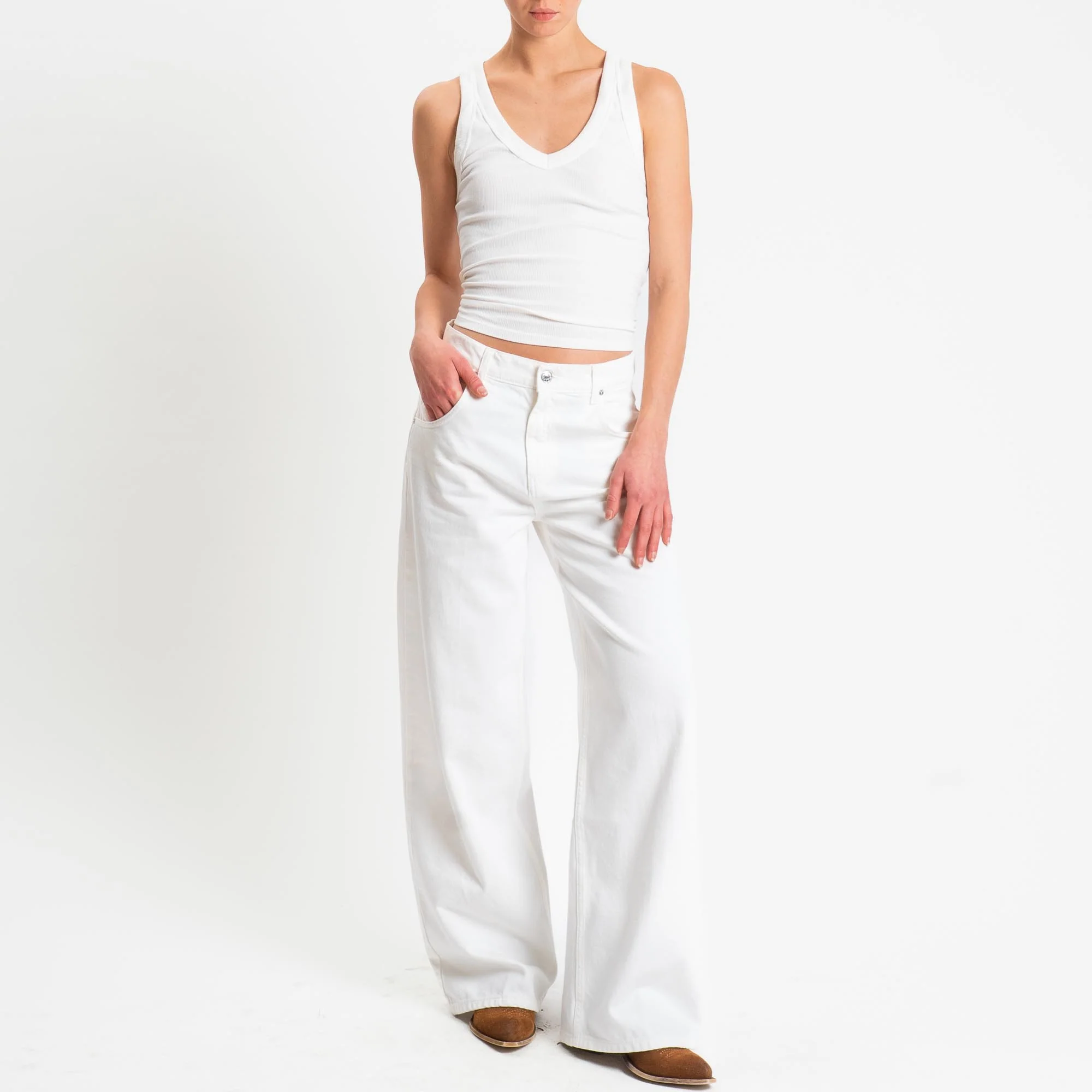 Vicolo-Jeans MIA wide leg fit - offwhite