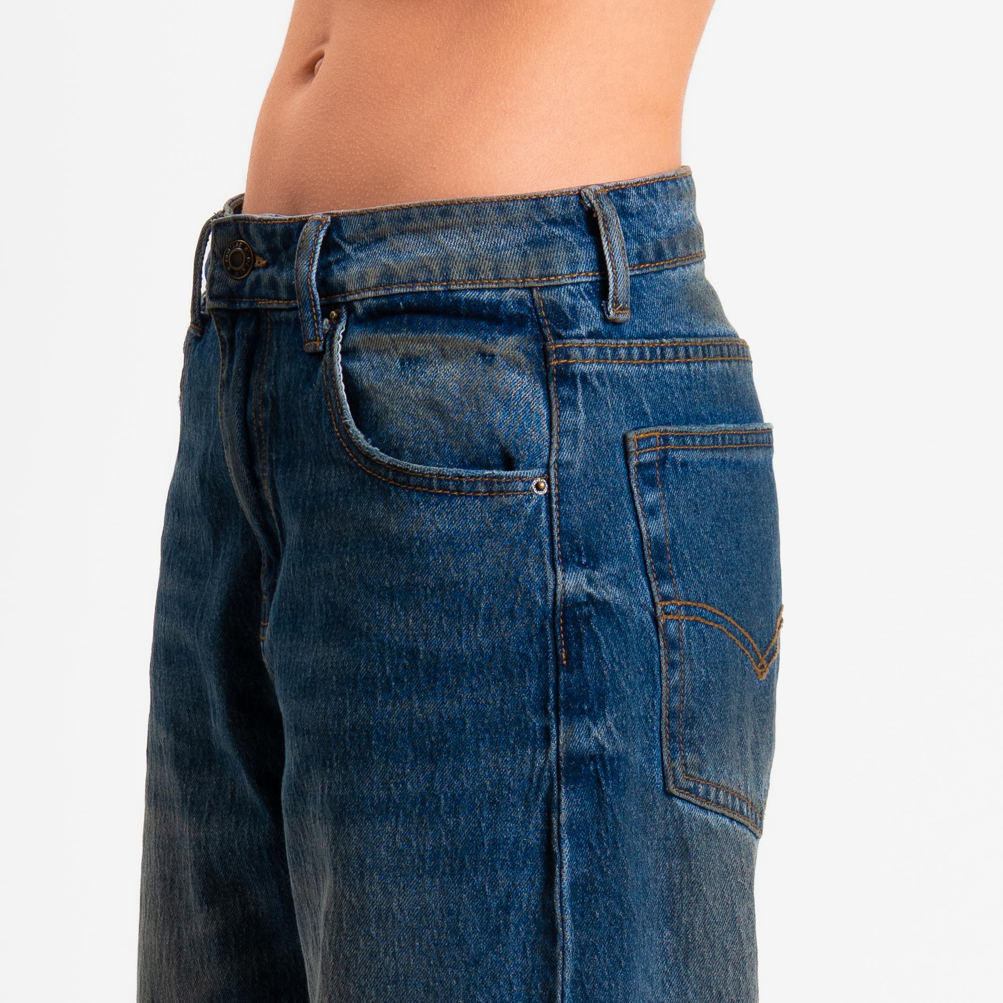 Zeroassoluto-Jeans TOKYO wide leg bielastico tessuto denim - denim - Image 6