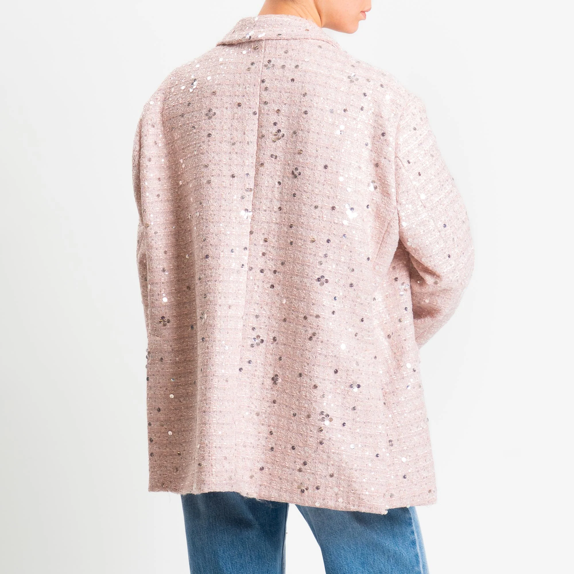 Vicolo-Giacca bouclé con paillettes - rosa - Image 3