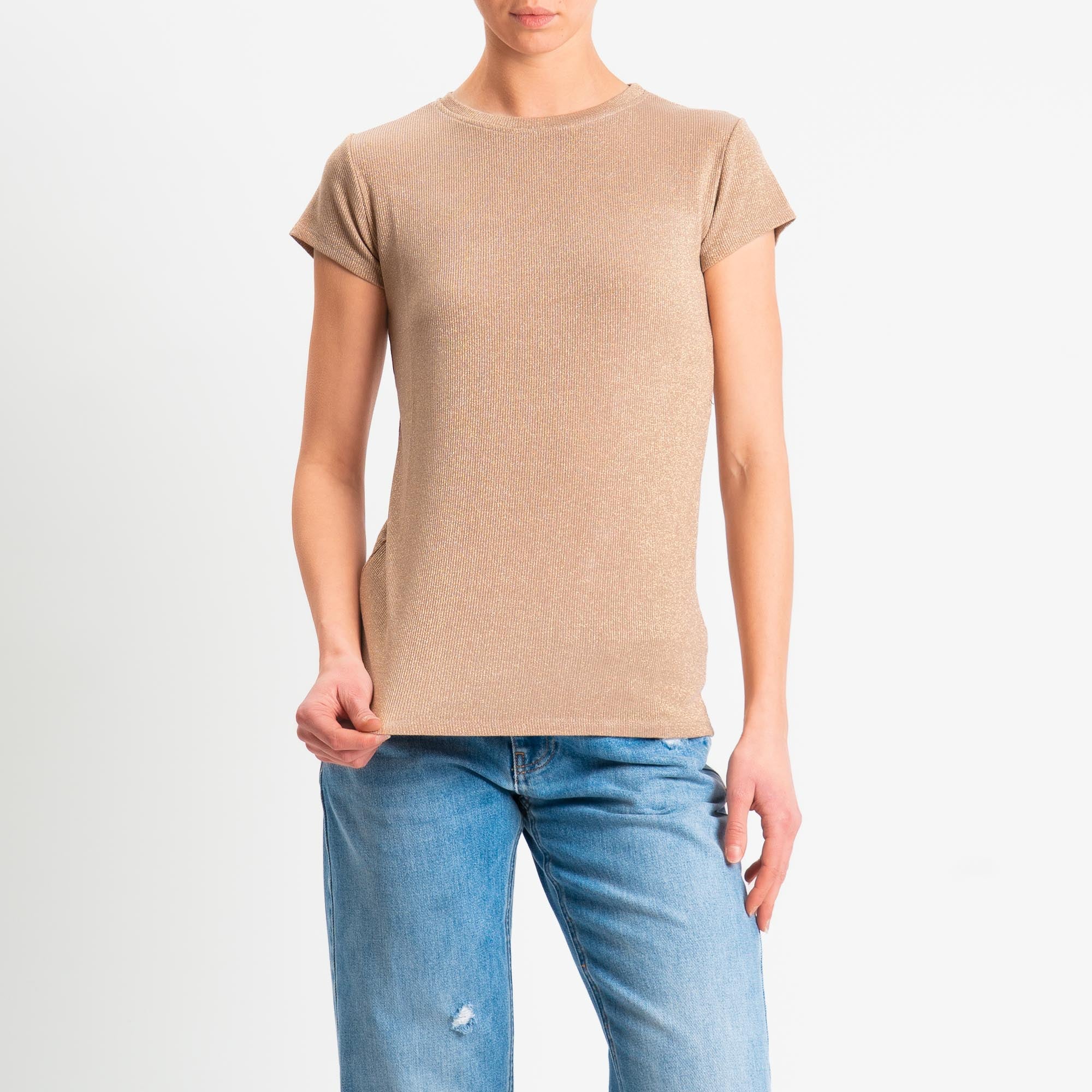 Zeroassoluto-T-shirt lurex a costine - rosa - Image 2