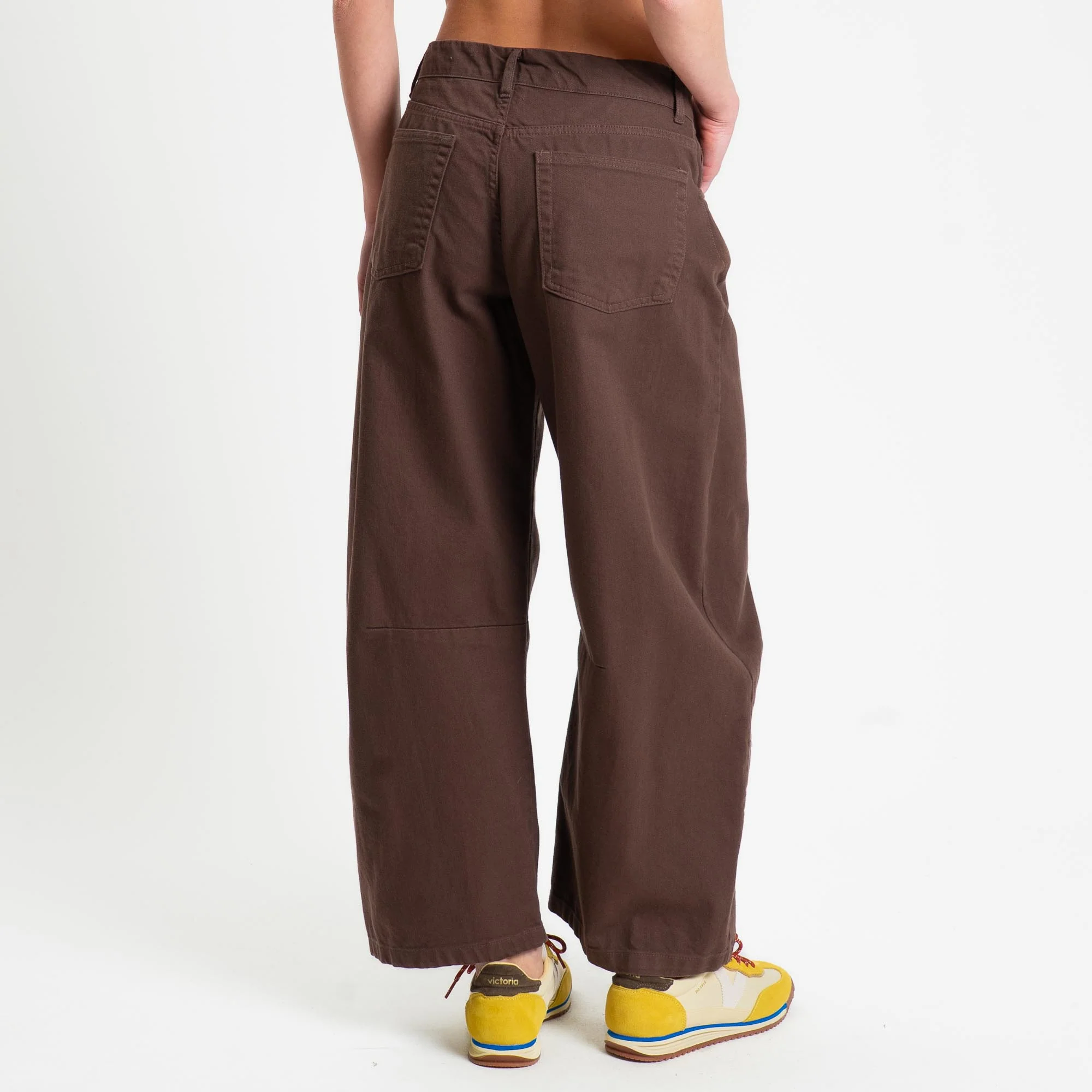 Zeroassoluto-Pantalone LIBY barrel drill cotone - choco - Image 4