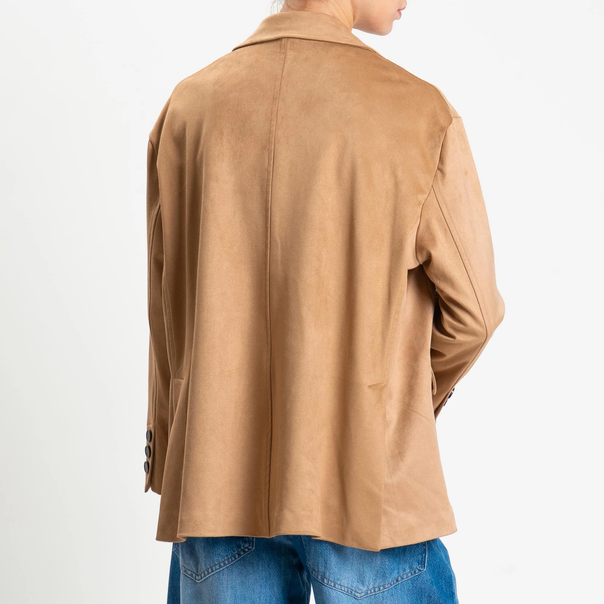Tensione in-Giacca oversize effetto suede - cappuccino - Image 4