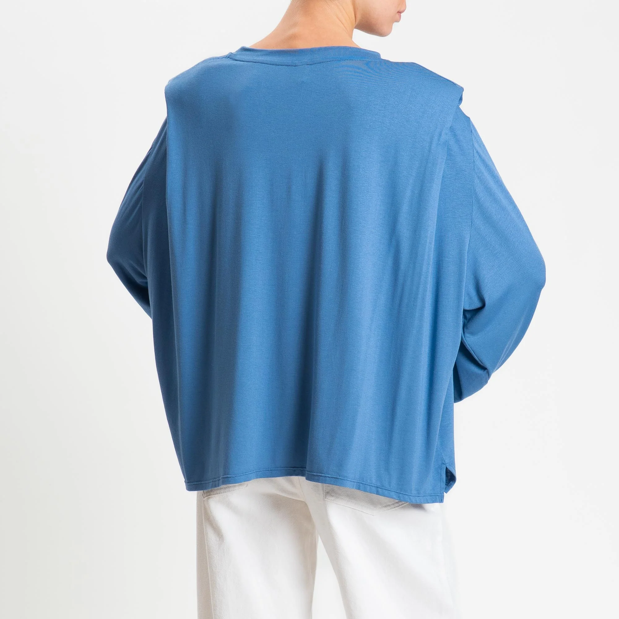 Tensione in-T-shirt in jersey di viscosa elasticizzato con spalline- polvere - Image 3