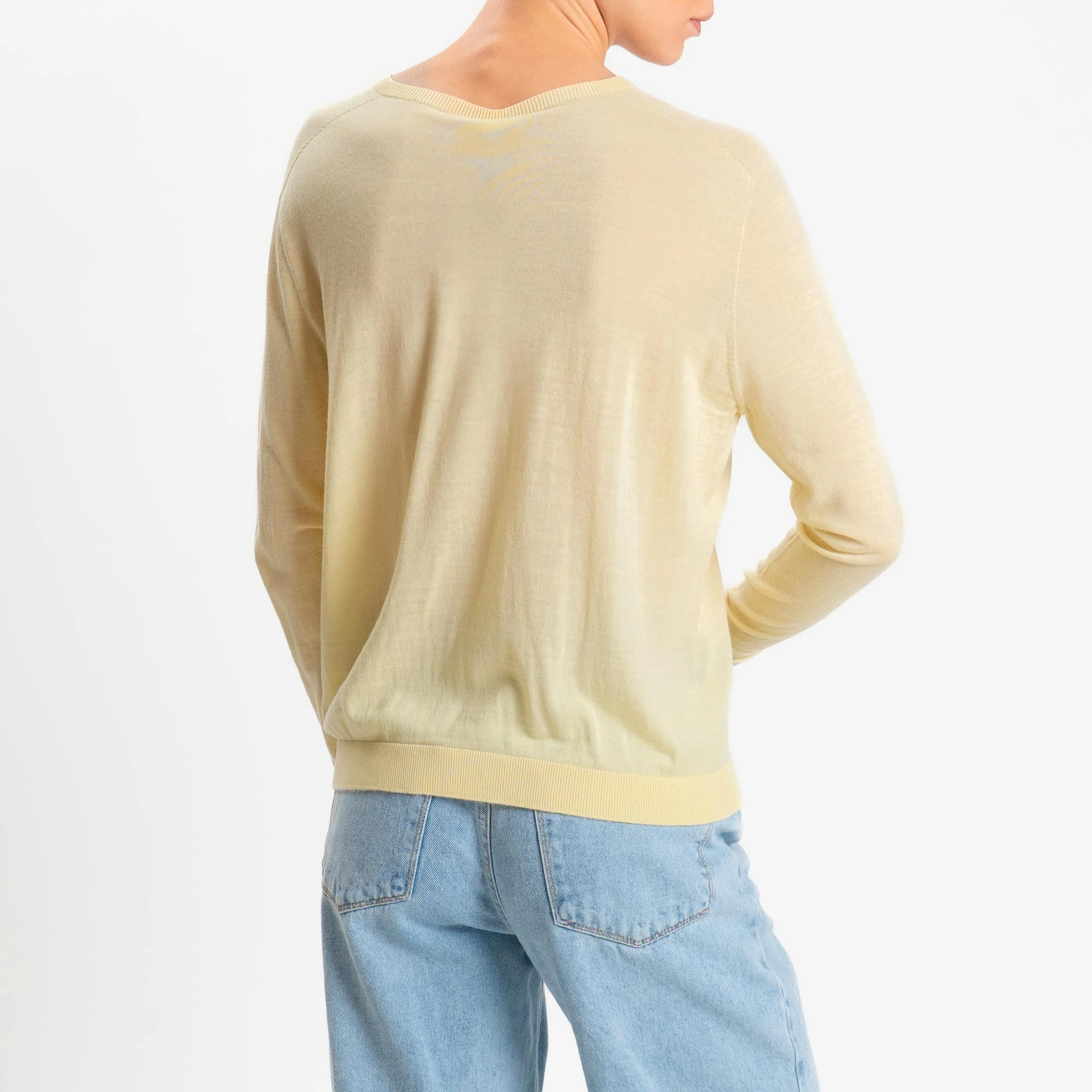Tensione in-Maglia scatola 100% LANA MERINO - giallo - Image 3
