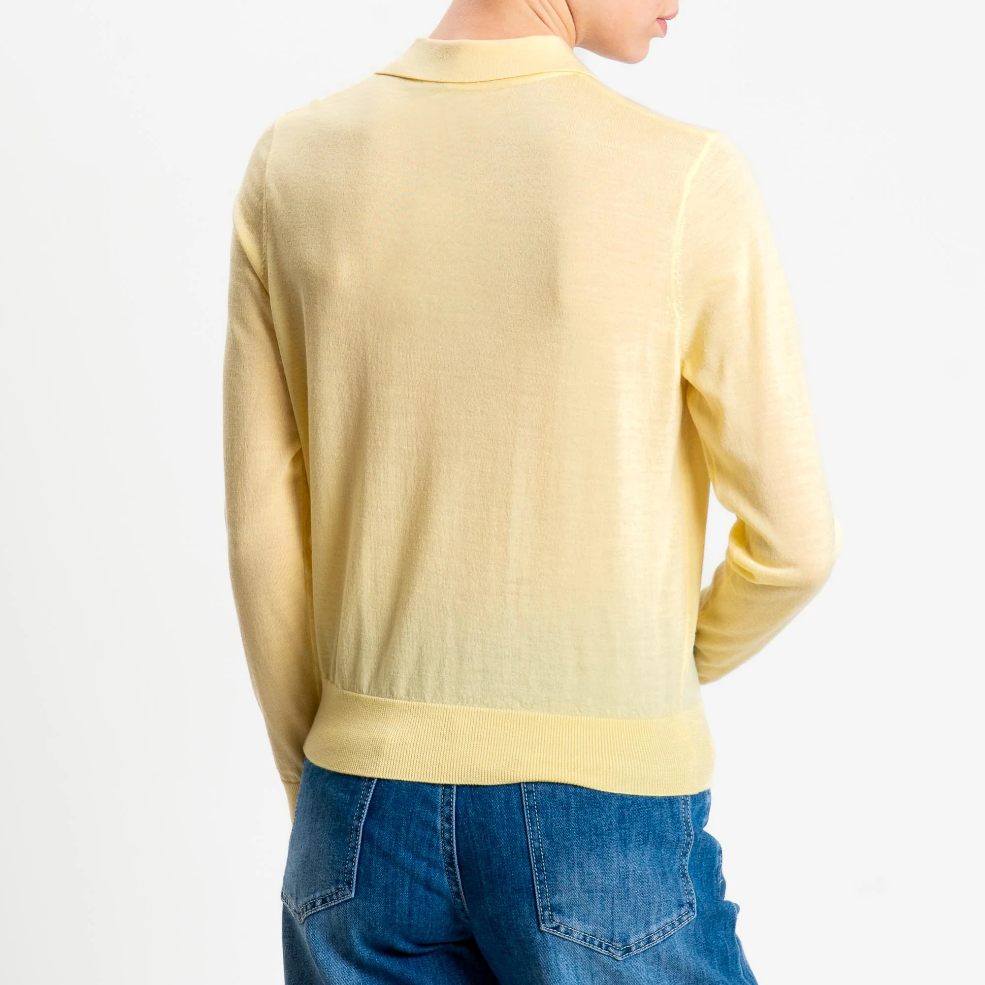 Tensione in-Maglia polo 100% LANA MERINO - giallo - Image 3