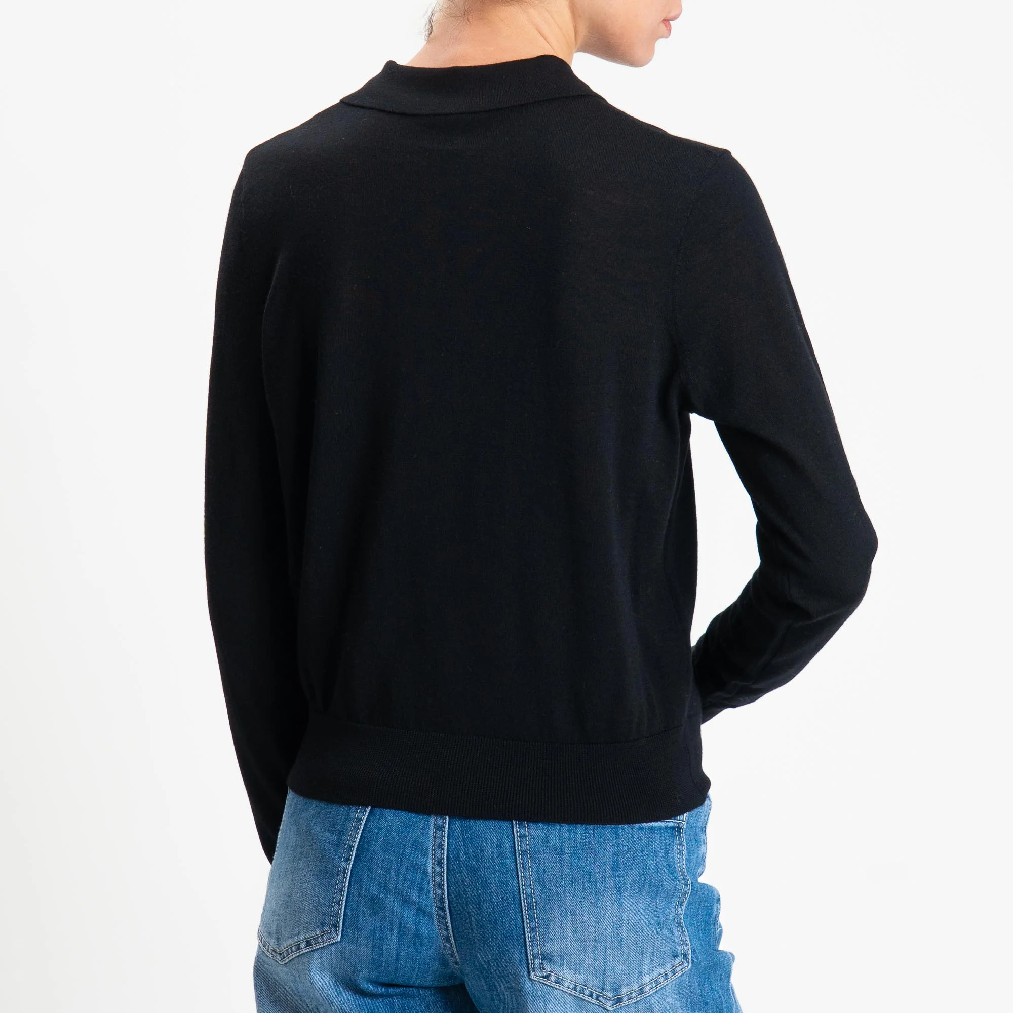 Tensione in-Maglia polo 100% LANA MERINO - nero - Image 3