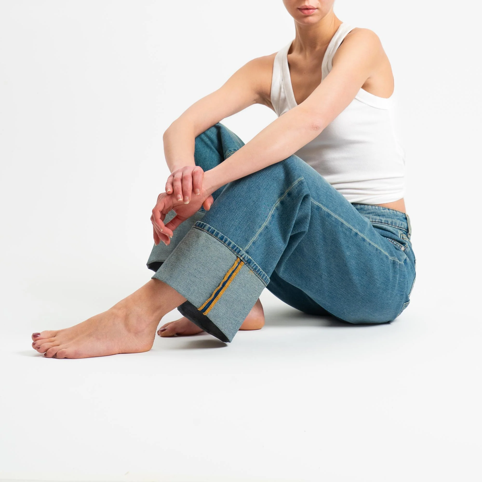 Dixie-Jeans wide leg con risvolto - denim - Image 4