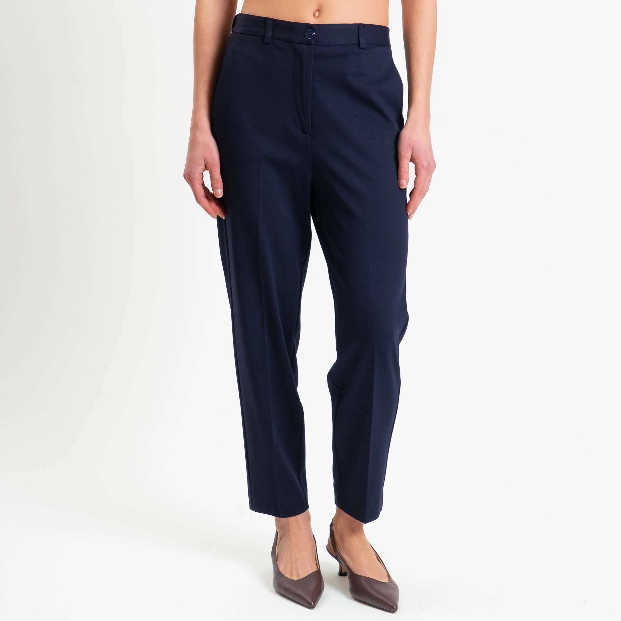 Vicolo-Pantalone punto milano elastico dietro - blu - Image 2