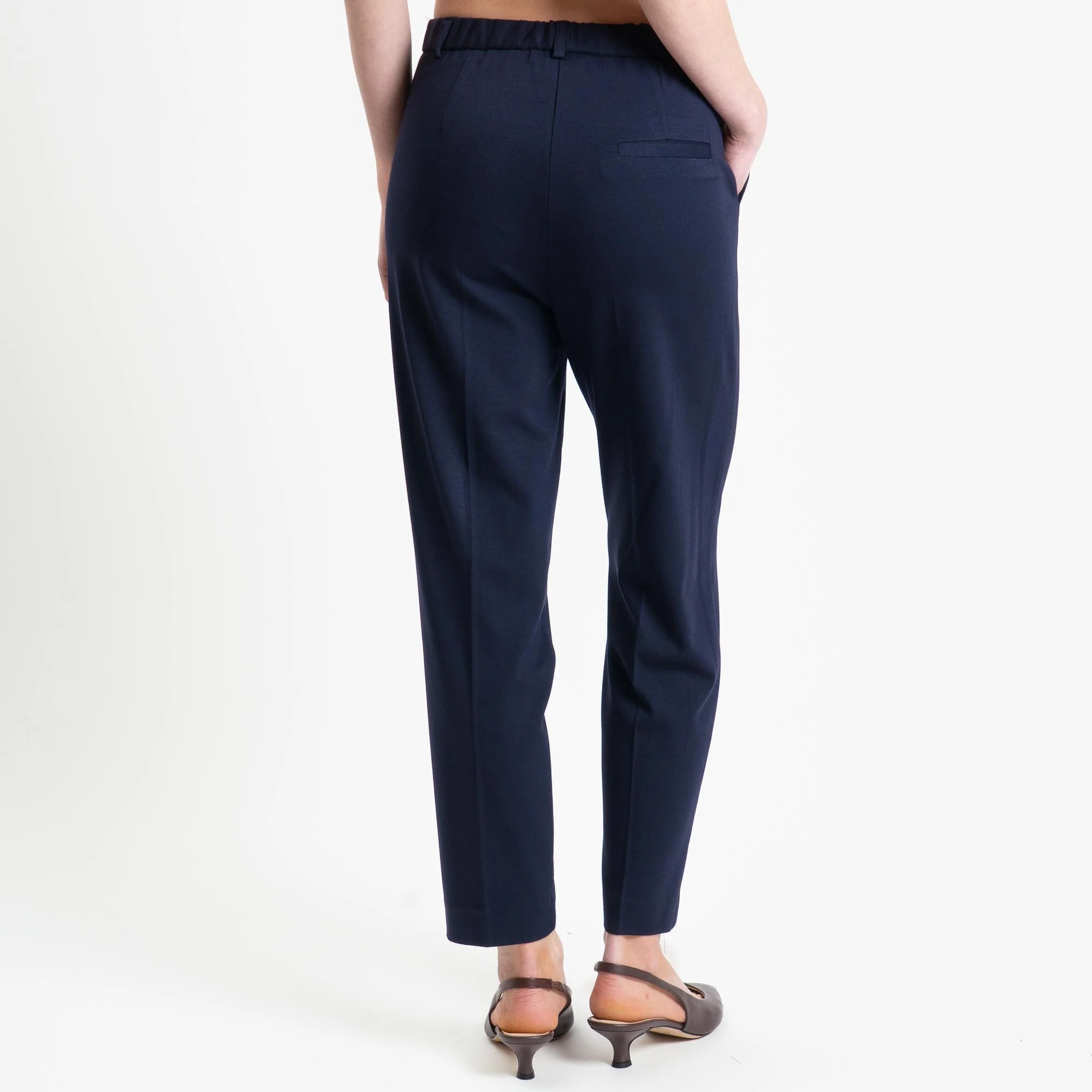 Vicolo-Pantalone punto milano elastico dietro - blu - Image 6