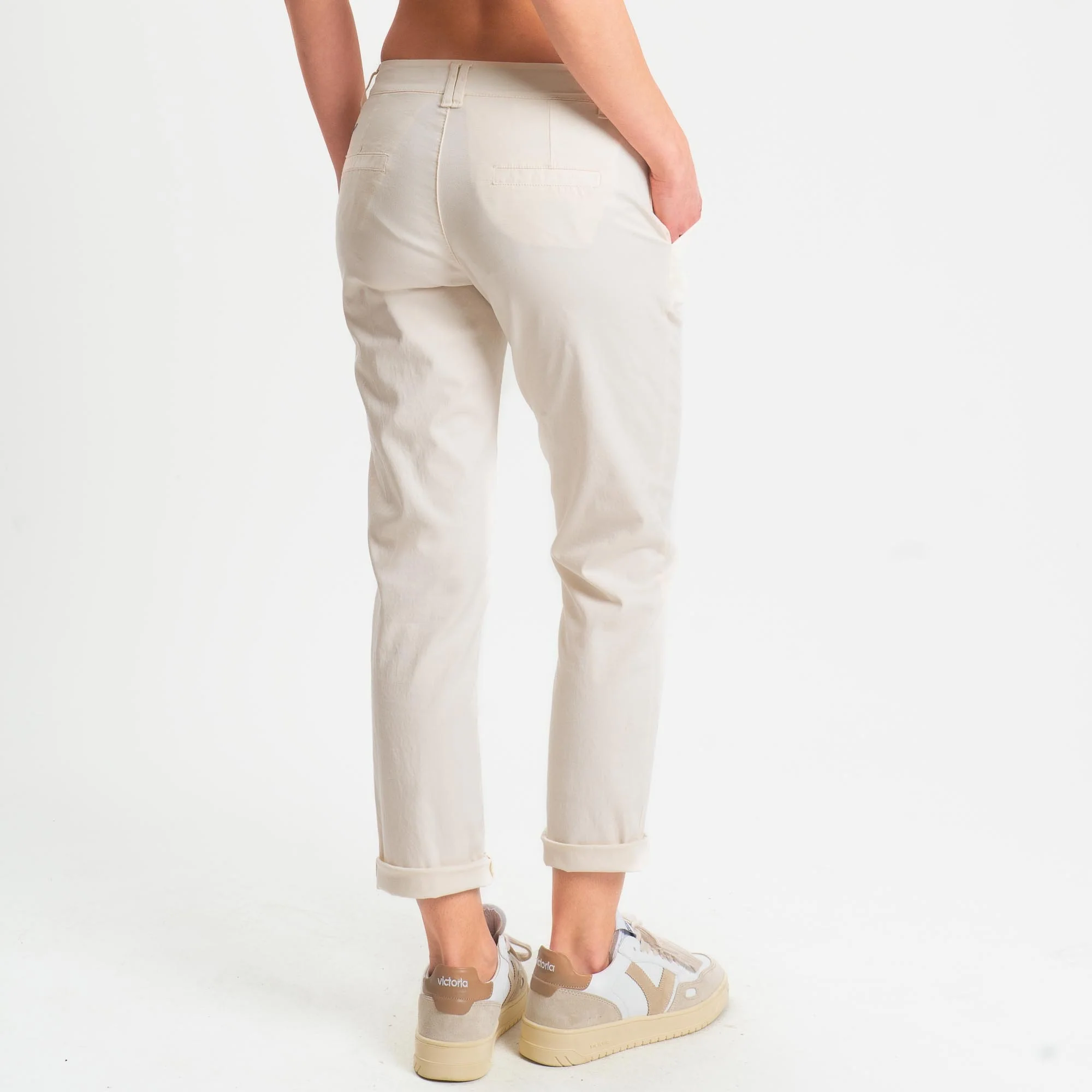 Zeroassoluto- Pantalone LOIS chino cotone elasticizzato - burro - Image 5