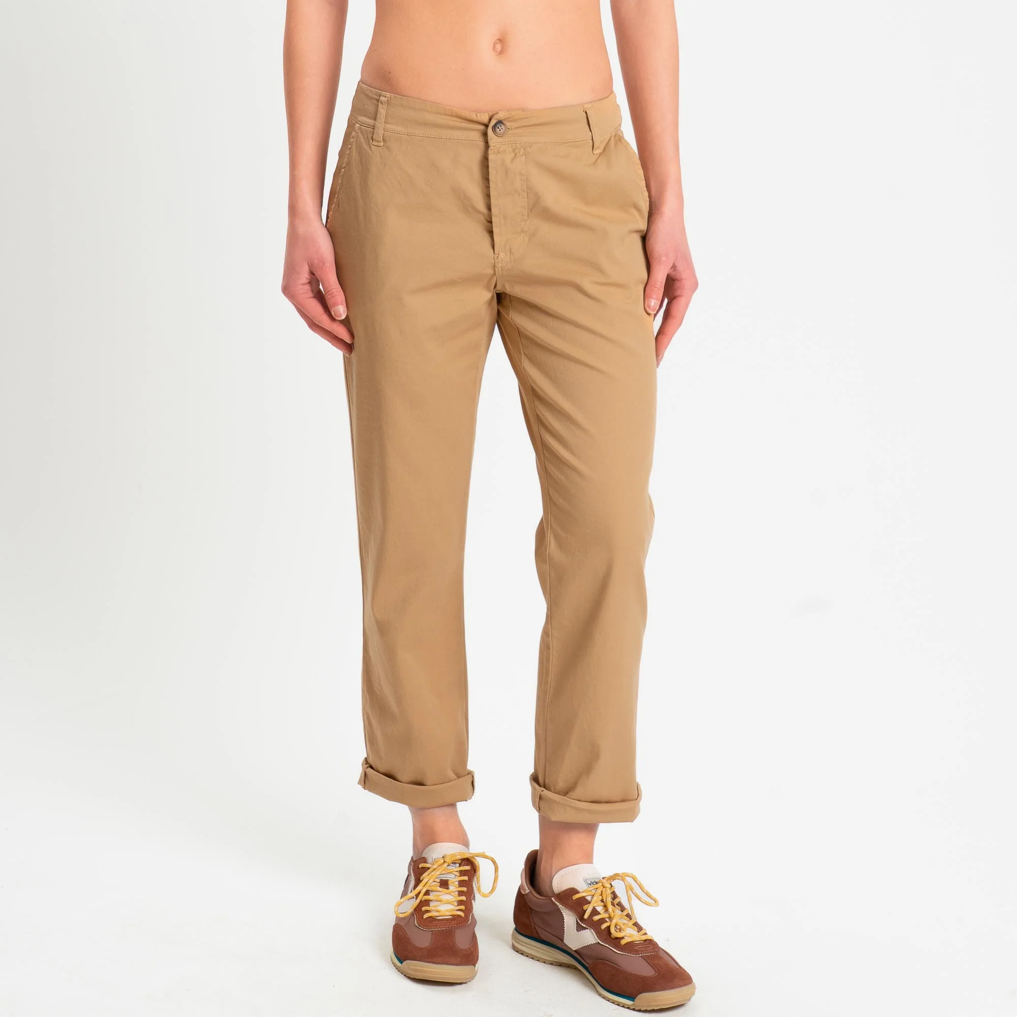 Zeroassoluto- Pantalone LOIS chino cotone elasticizzato - miele - Image 3