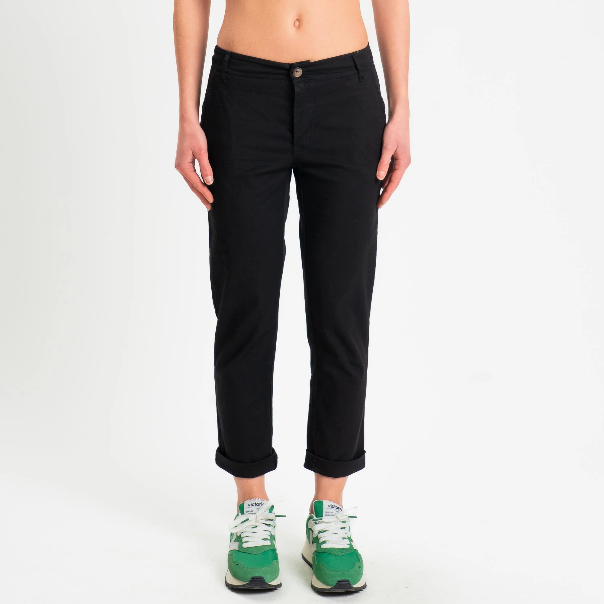 Zeroassoluto- Pantalone LOIS chino cotone elasticizzato - Nero - Image 2