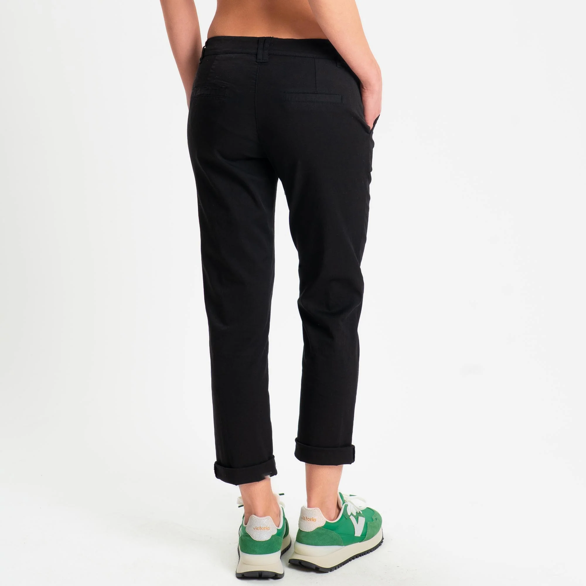 Zeroassoluto- Pantalone LOIS chino cotone elasticizzato - Nero - Image 5