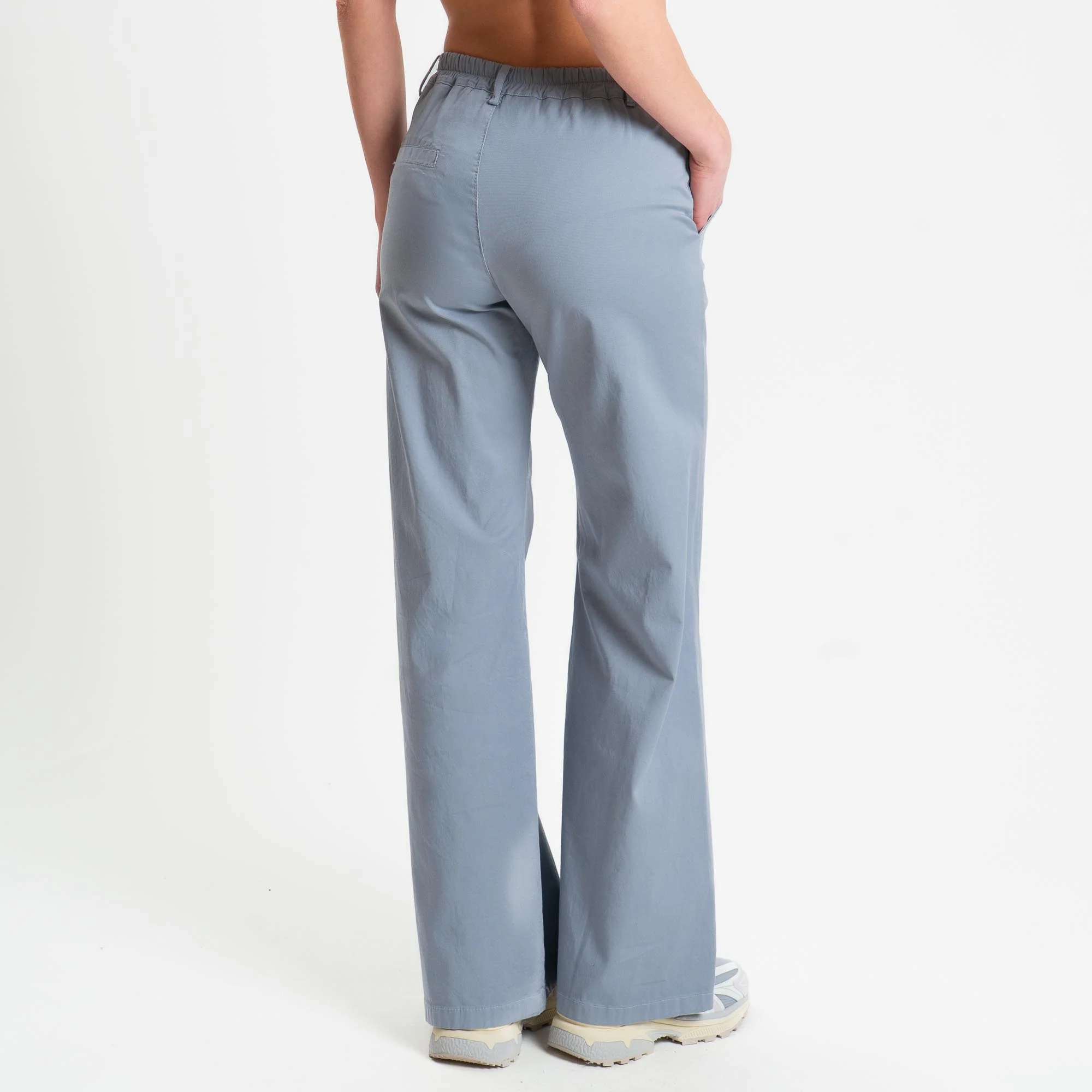 Zeroassoluto-Pantalone LILLY palazzo cotone elasticizzato - polvere - Image 4
