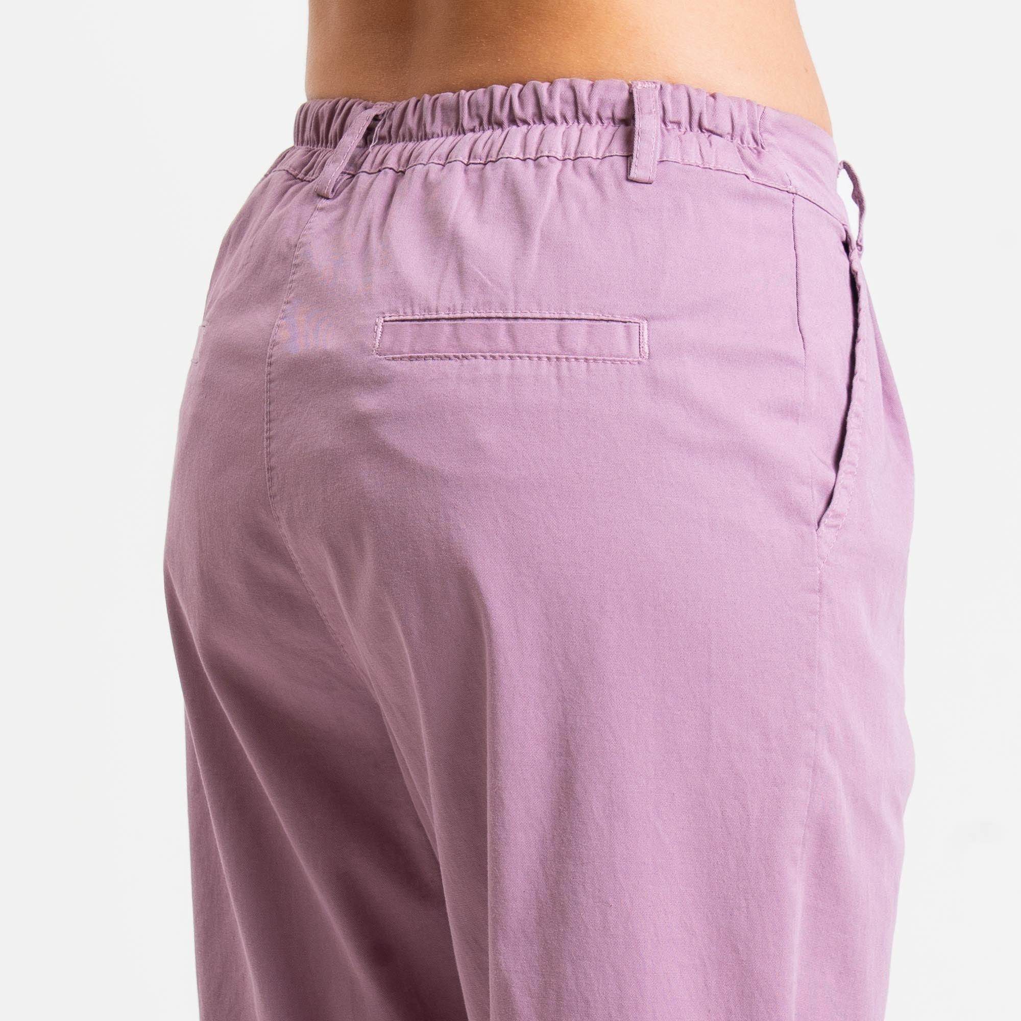 Zeroassoluto-Pantalone LOLA elastico dietro cotone elasticizzato - mauve - Image 5