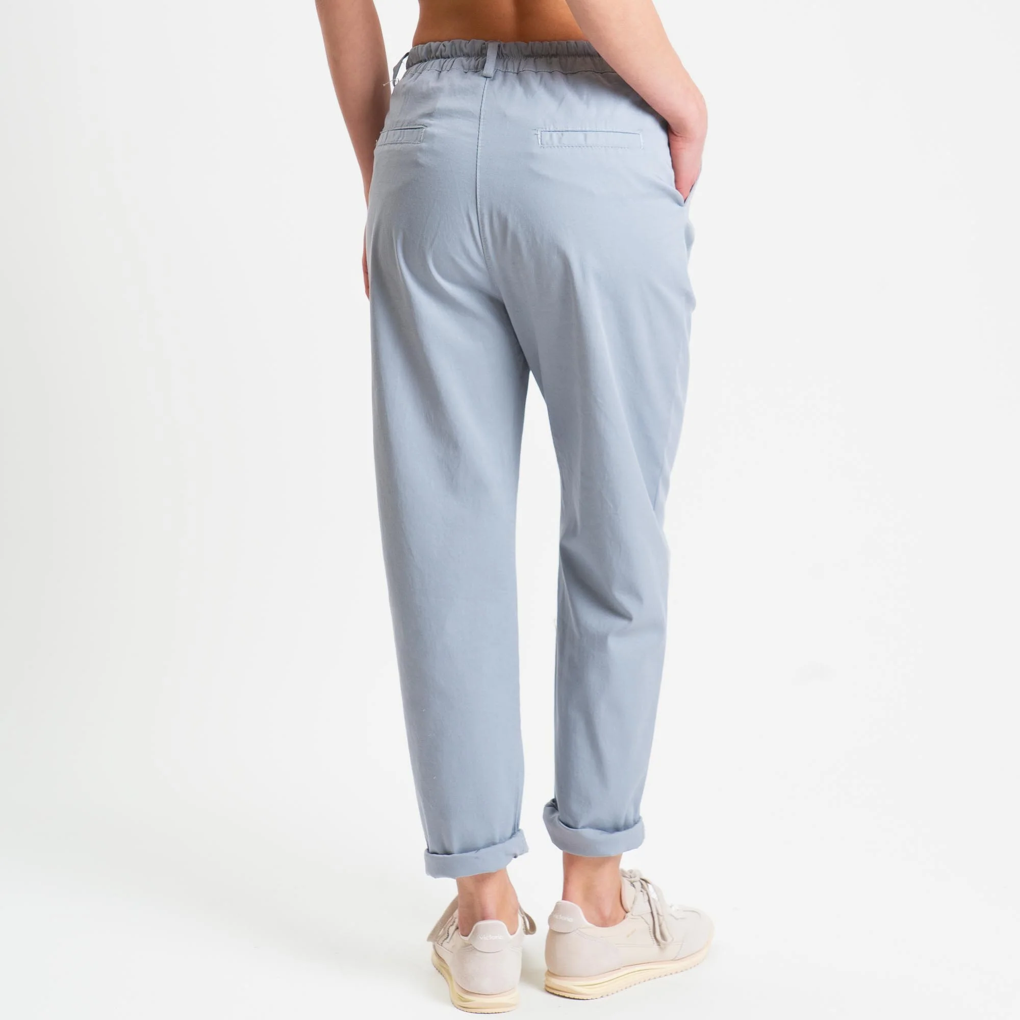 Zeroassoluto-Pantalone LOLA elastico dietro cotone elasticizzato - polvere - Image 4