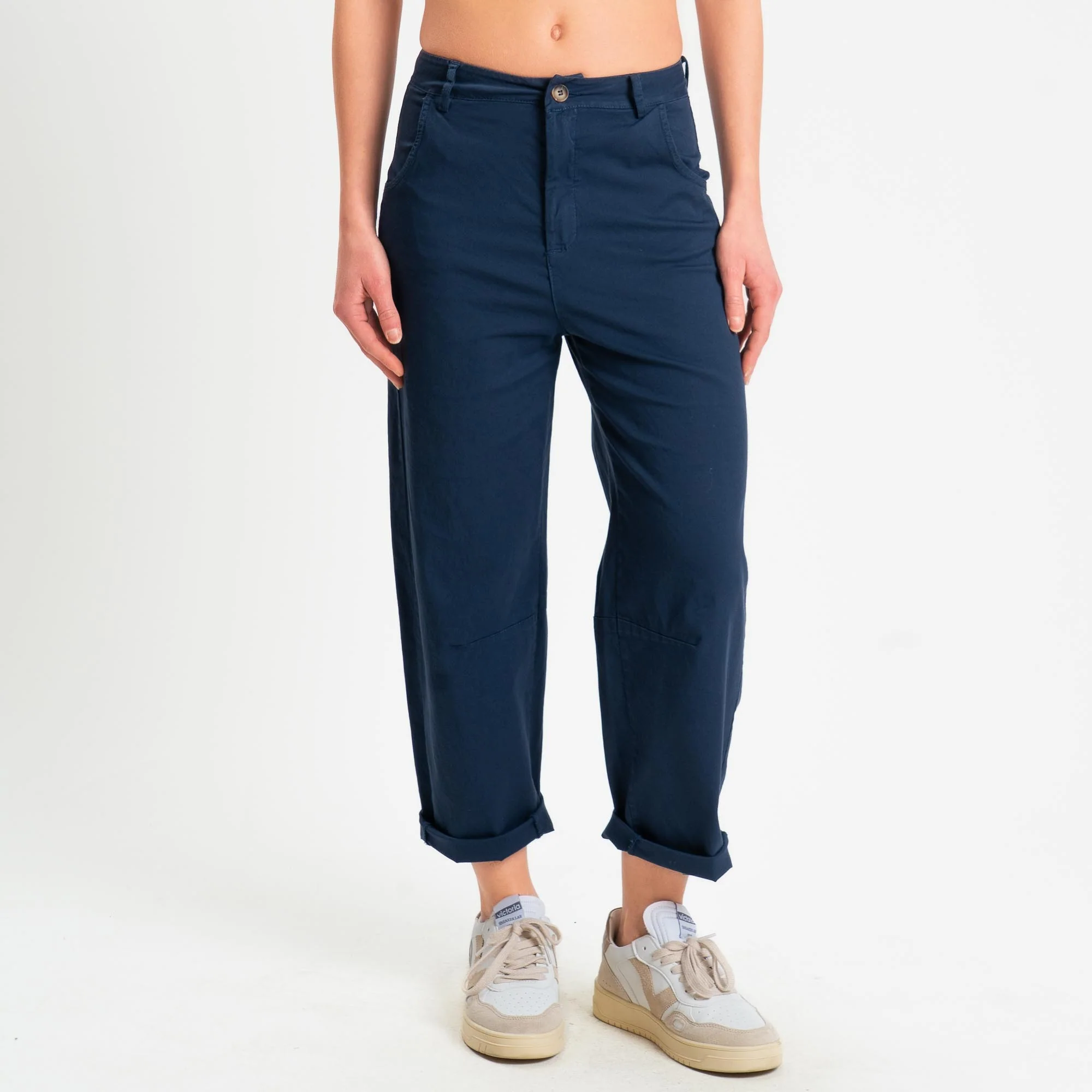 Zeroassoluto-Pantalone LIZ barrel cotone elasticizzato - blu - Image 2