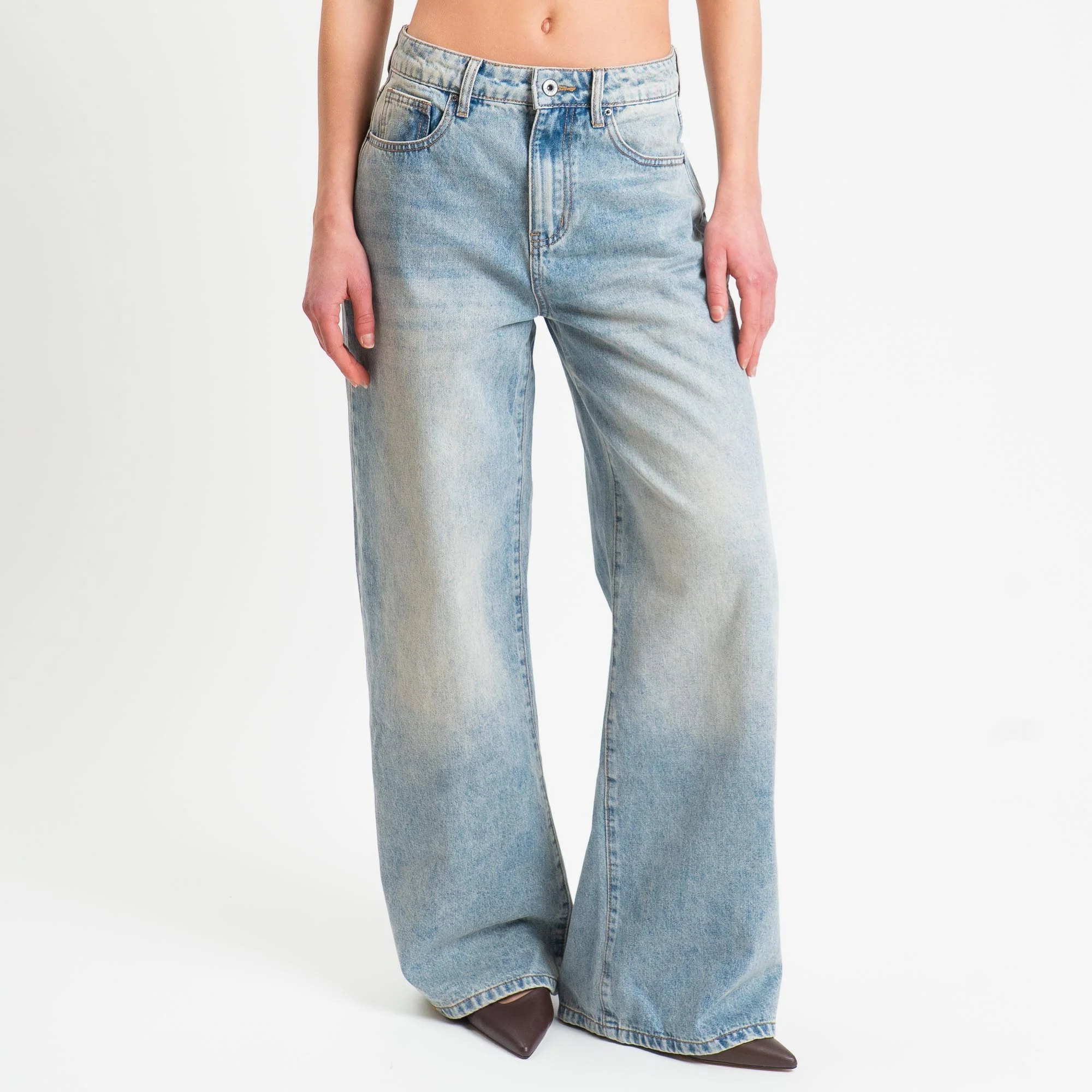 Zeroassoluto- Jeans BOSTON wide leg - denim chiaro - Image 2