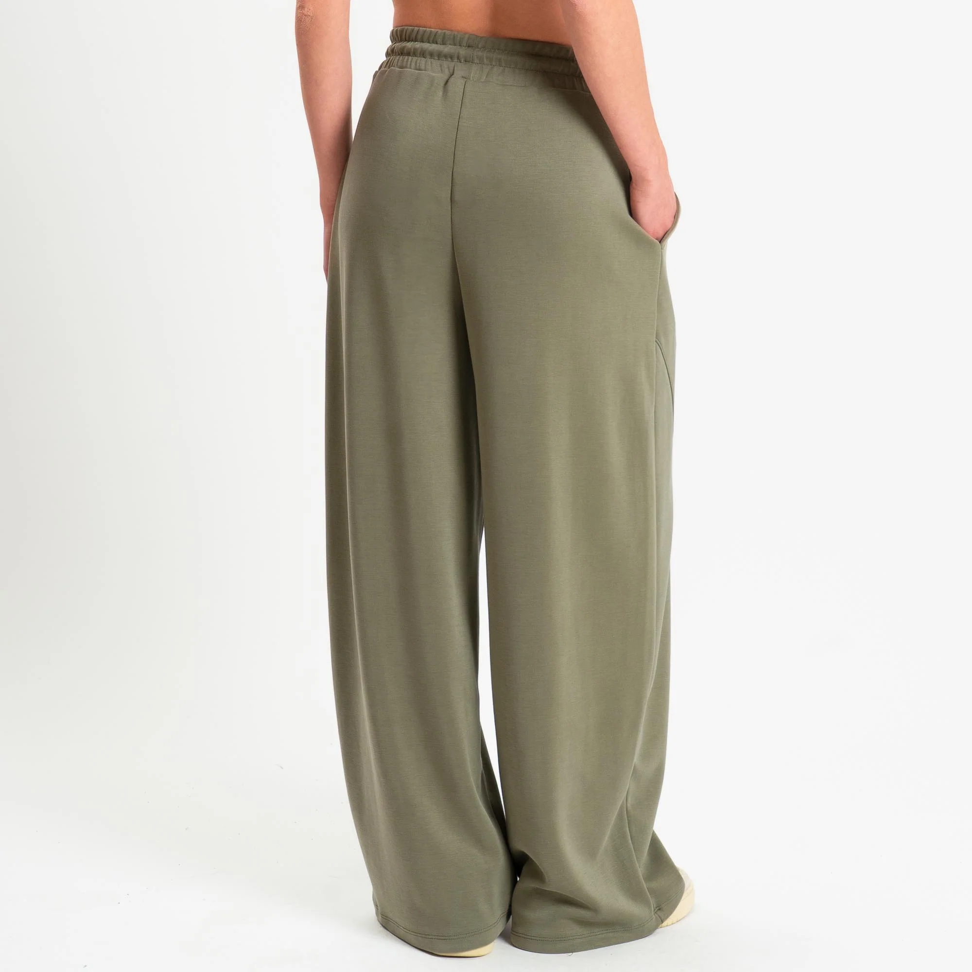 Kontatto- Pantalone in scuba con coulisse - militare - Image 3