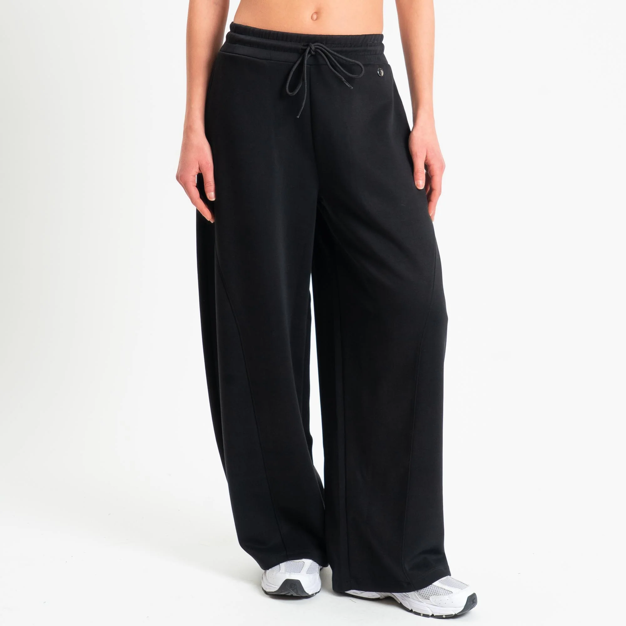 Kontatto- Pantalone in scuba con coulisse - Nero - Image 2