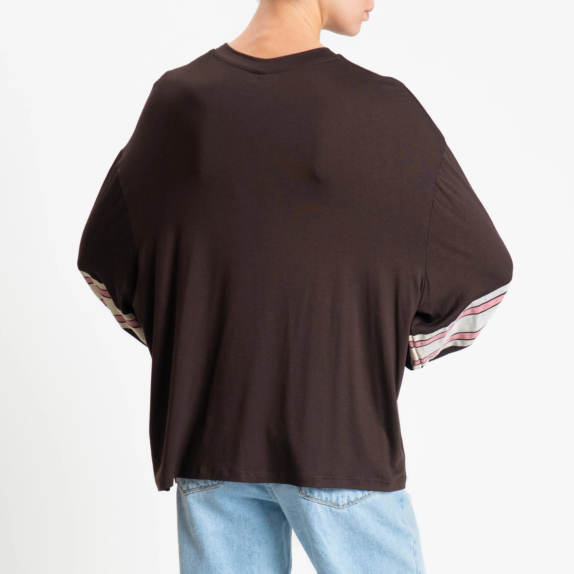 Tensione in-T-shirt stampa N15 in jersey - moro/rosa/crema - Image 3