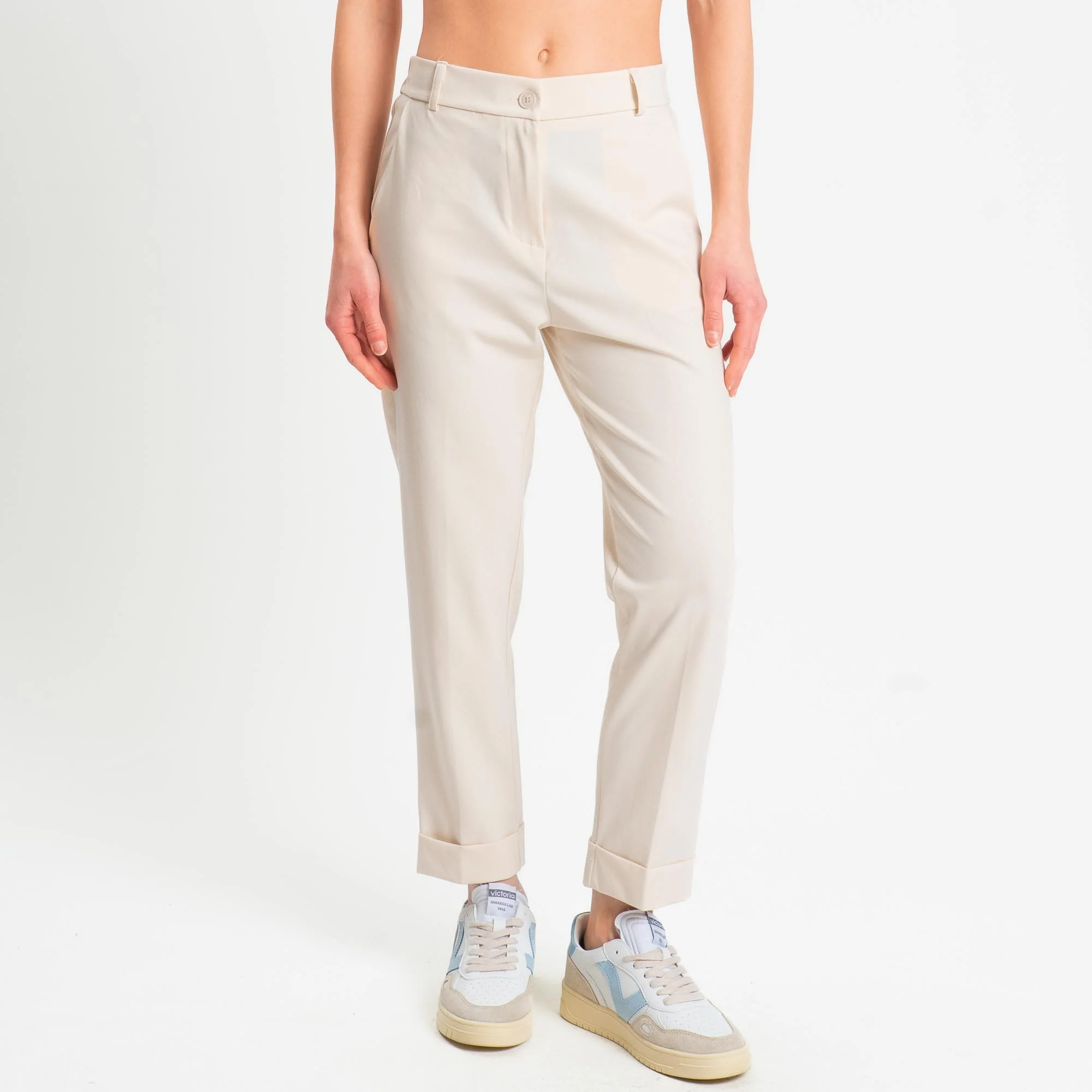 Zeroassoluto-Pantalone BETTY punto milano elastico - burro - Image 2