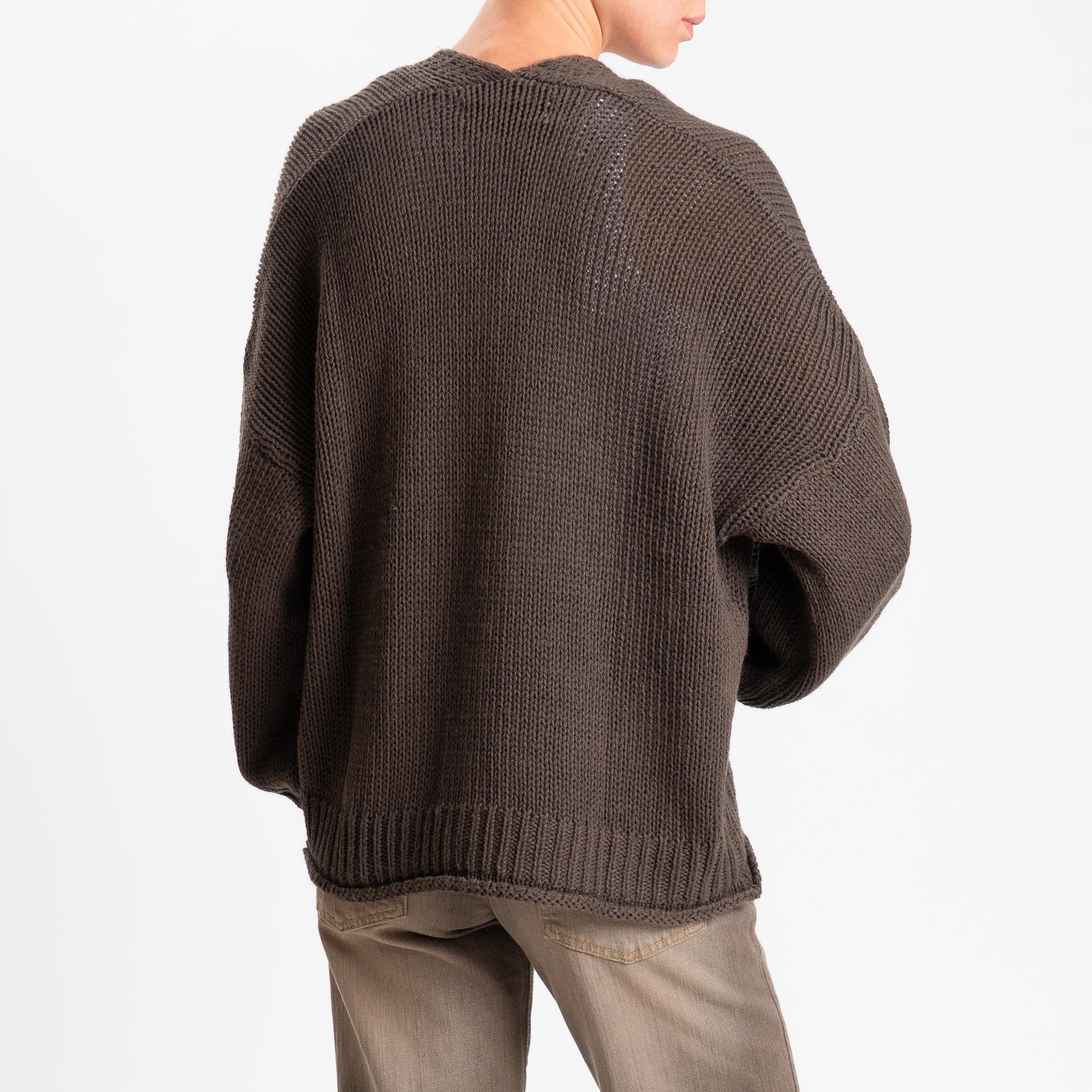 Haveone-Cardigan bottoni con tasche - moro - Image 3